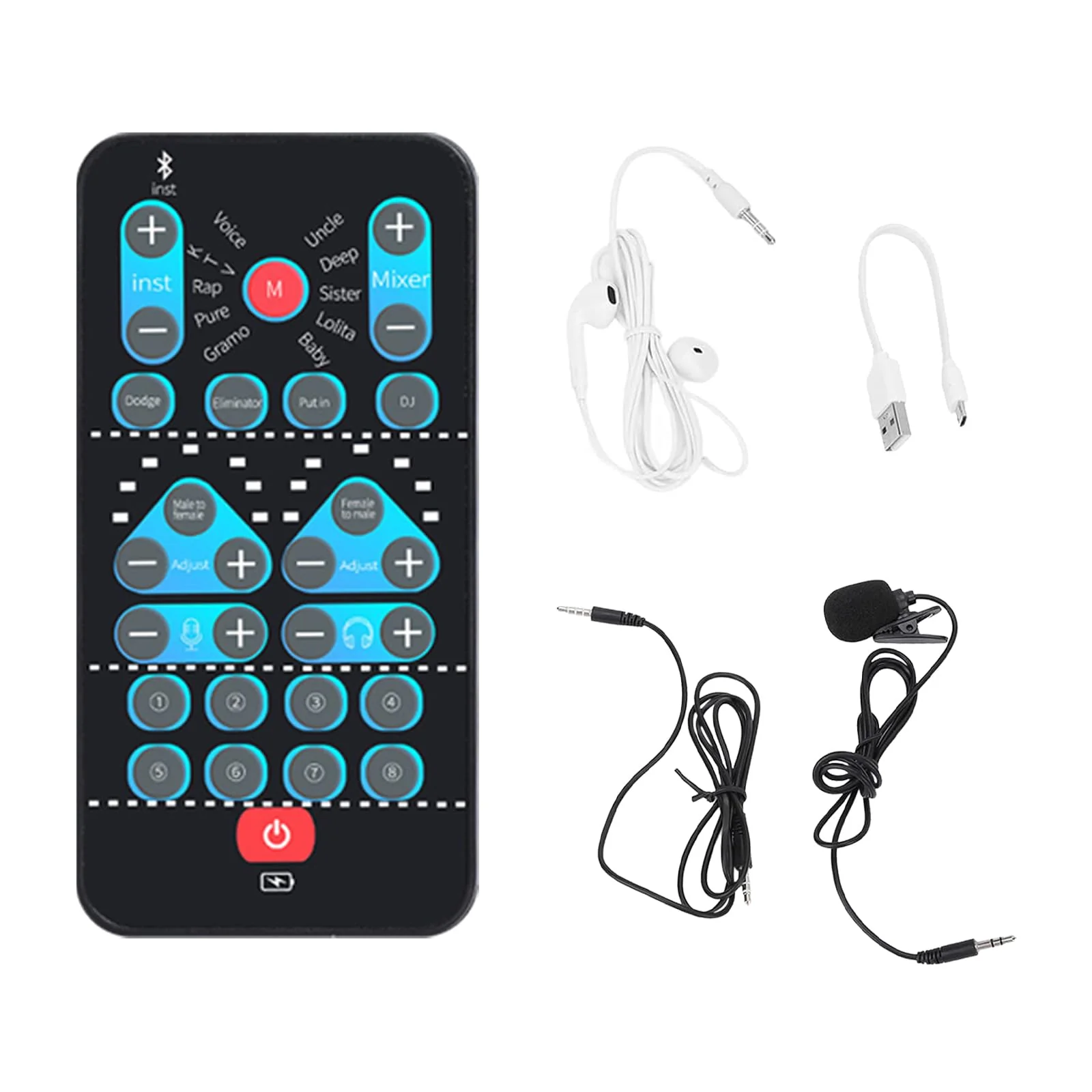 Voice Changer, Portable Handheld Microphone Voice Modulator Disguiser with 8 Sound Effects, Handheld Gaming Recording for Mobile Phone Computer PS4 PS5 Xbox One Games M10 - Image 5