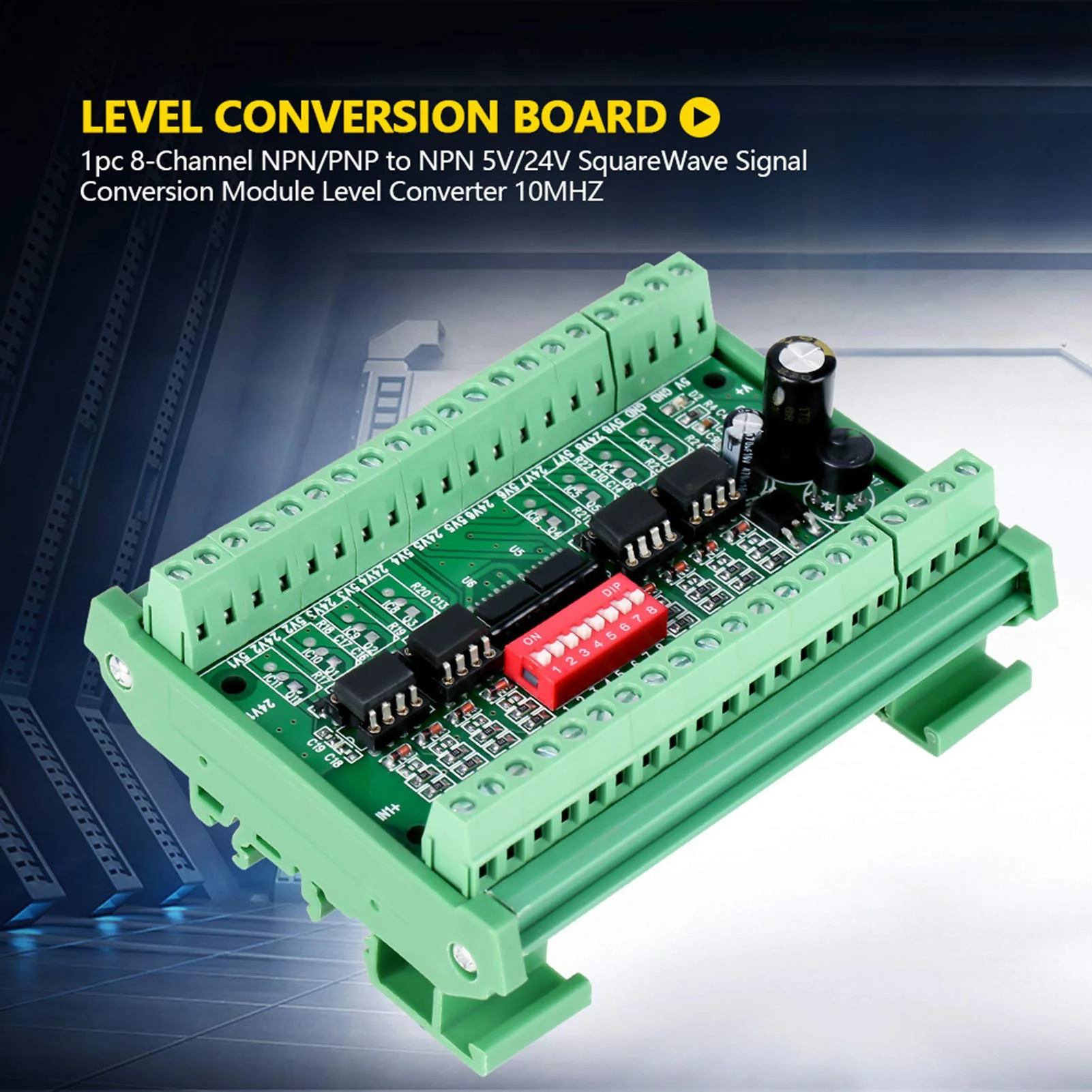 Voltage Level Converter 8-5V24V-D 8-Channel NPN/PNP to NPN 5V/24V Mutual Conversion SquareWave Conversion Module Level Converter 10MHZ Level Conversion Board - Image 5