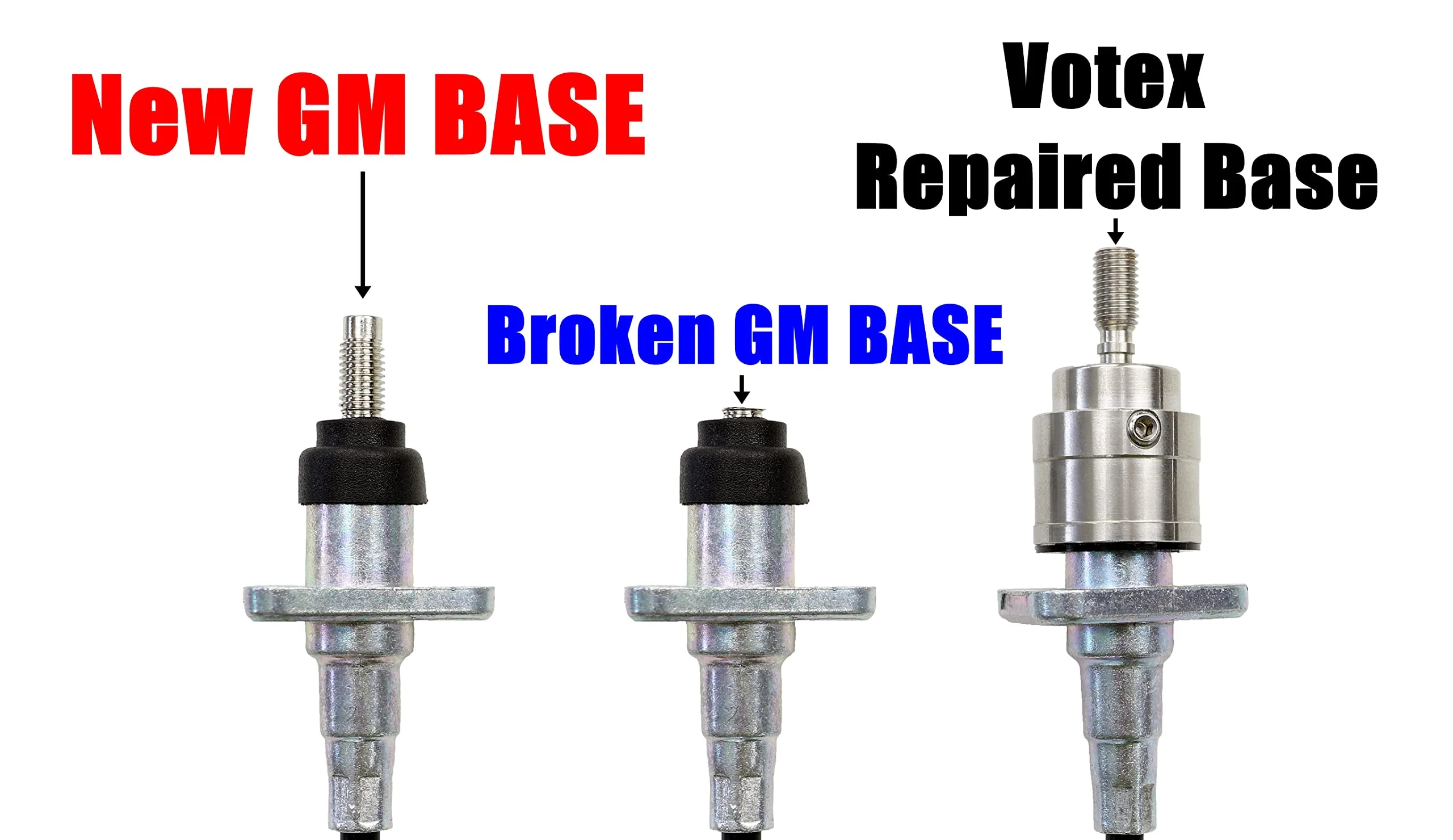 VOTEX - Made in USA - Stainless Steel Antenna Base Mast Repair Kit fits Chevrolet Silverado 1500 2500 3500 | GMC Sierra 1500 2500 3500 | Cadillac Models - Image 2