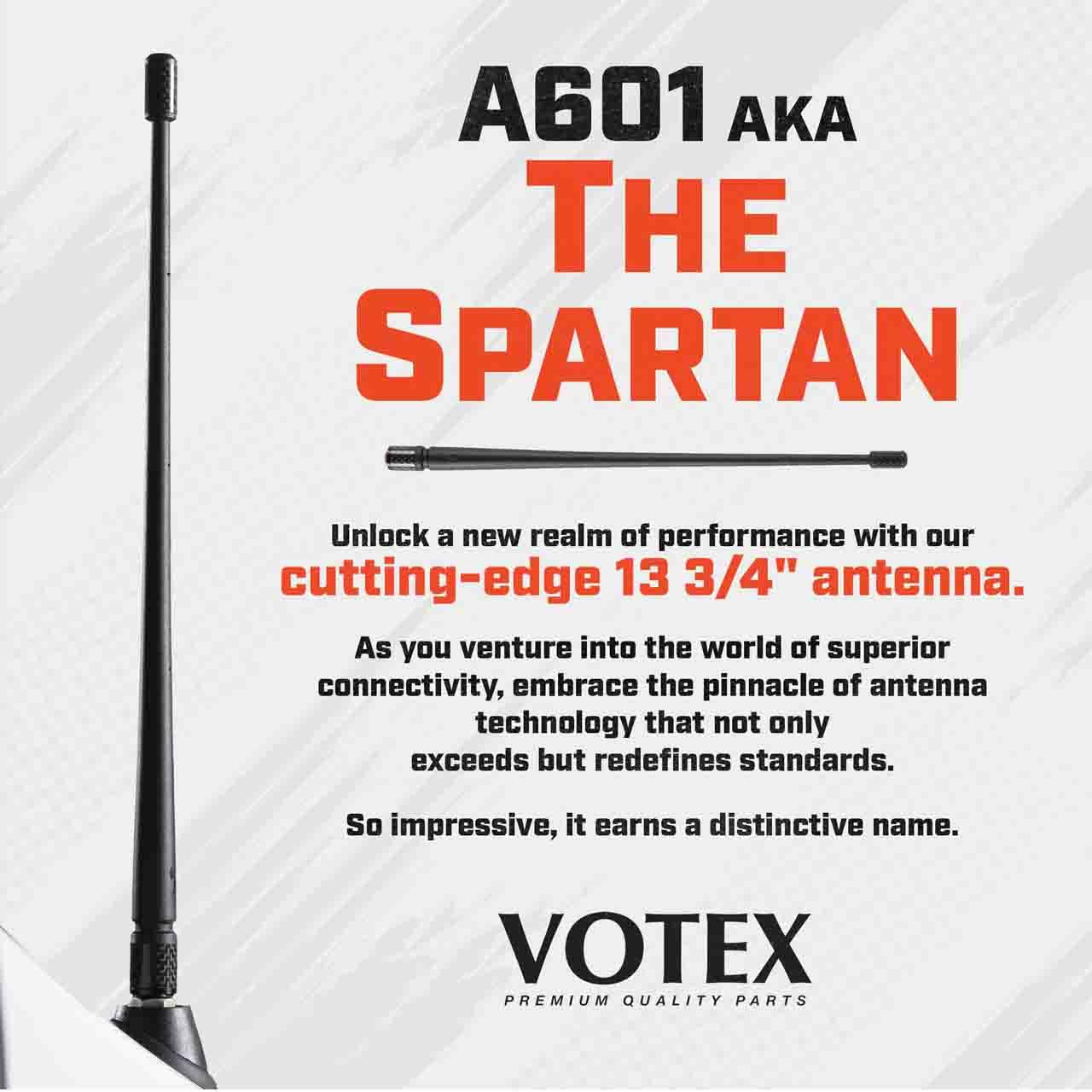 Votex - The Spartan - 13 3/4 Inch Rubber Antenna fits Harley Davidson Motorcycles Accessories - Black Carbon Fiber Trim - Tuned Internal Copper Coil - Part Number A601-HAR-15 HAR-15 - Image 3