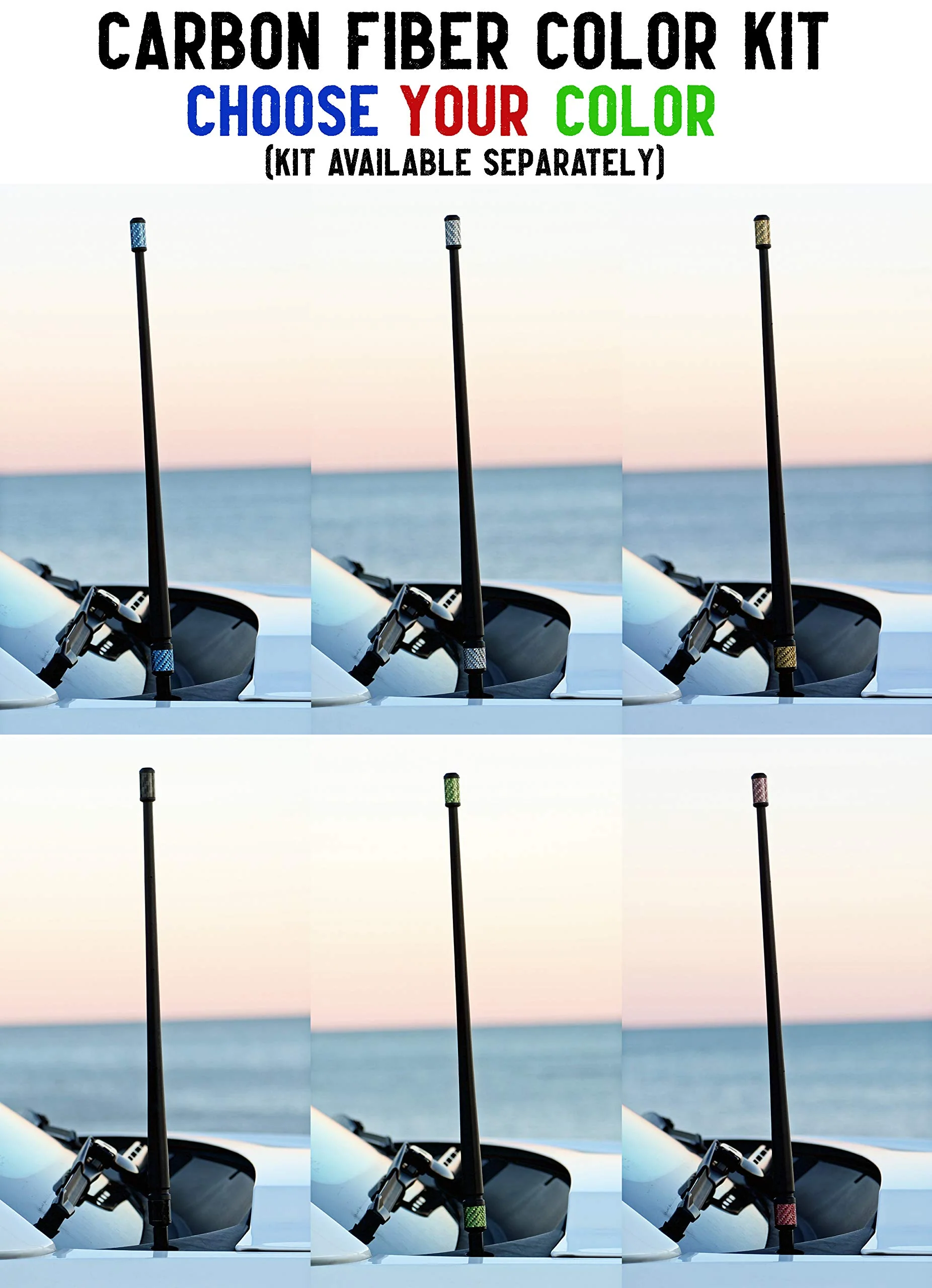Votex - The Spartan - 13 3/4 Inch Short Flexible Rubber Antenna fits Chevrolet Silverado 1500, 2500, 3500 | GMC Sierra 1500,2500,3500 Accessories - Black Carbon Fiber Trim - Tuned Internal Copper Coil CCH-15 - Image 8