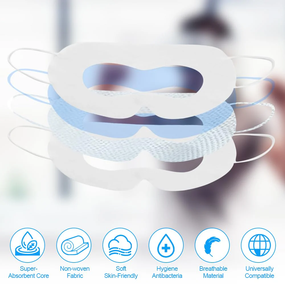 VR Face Cover, Disposable VR Face Mask Pads Facial Interface, Hygiene VR Sweat Guard Compatible with Apple Vision Pro Meta Quest 3 Quest 2 (50PCS) - Image 5