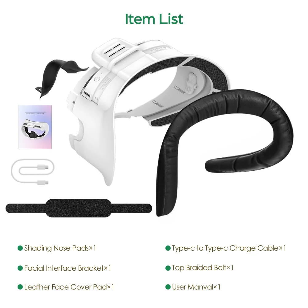 VR Face Cover with Soft Leather Pad for Oculus/Meta Quest 3 Accessories, Facial Interface with Cooling Fan to Relieve Lens Fogging - Image 6
