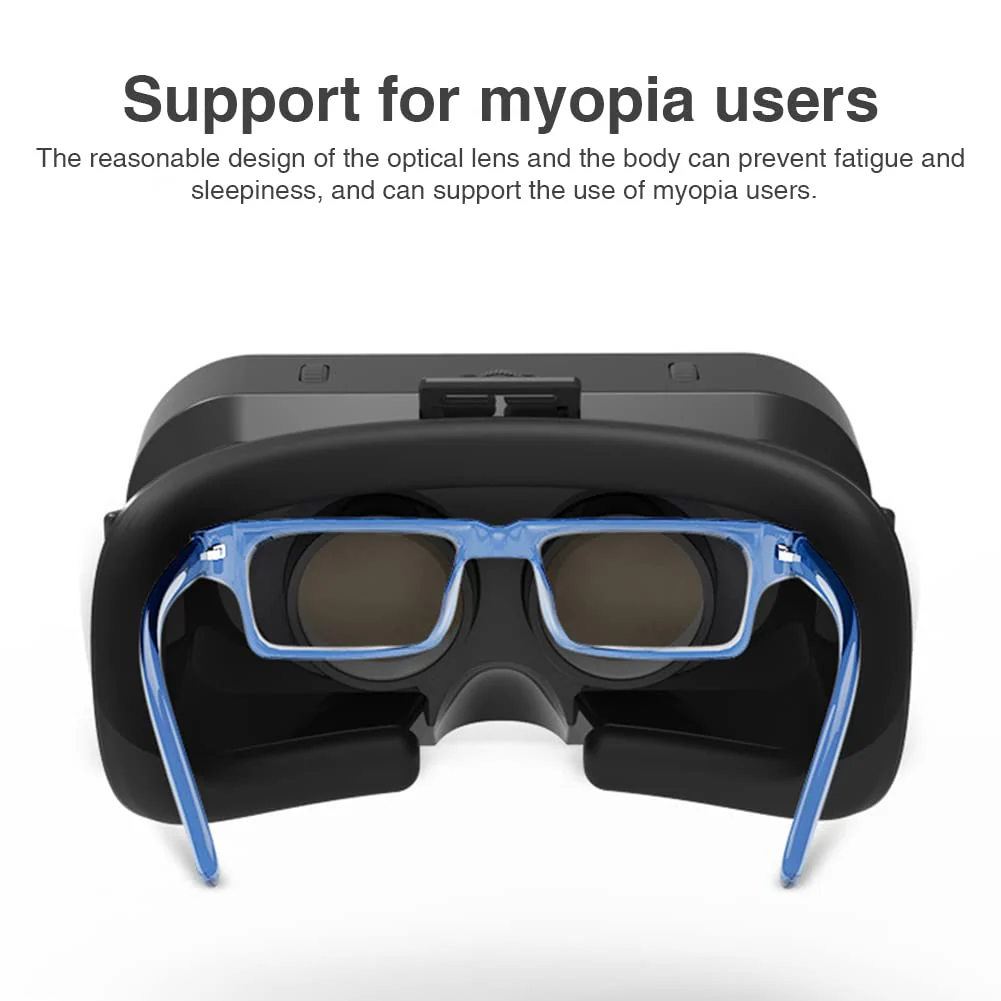 VR Headset 3D VR Glasses Universal Virtual Reality Goggles Support 360°Panorama Large Screen An-ti Bluelight Adjustable Pupil Distance Eye Protection VR Goggles for Movies Games Gift for Kids Adults - Image 2