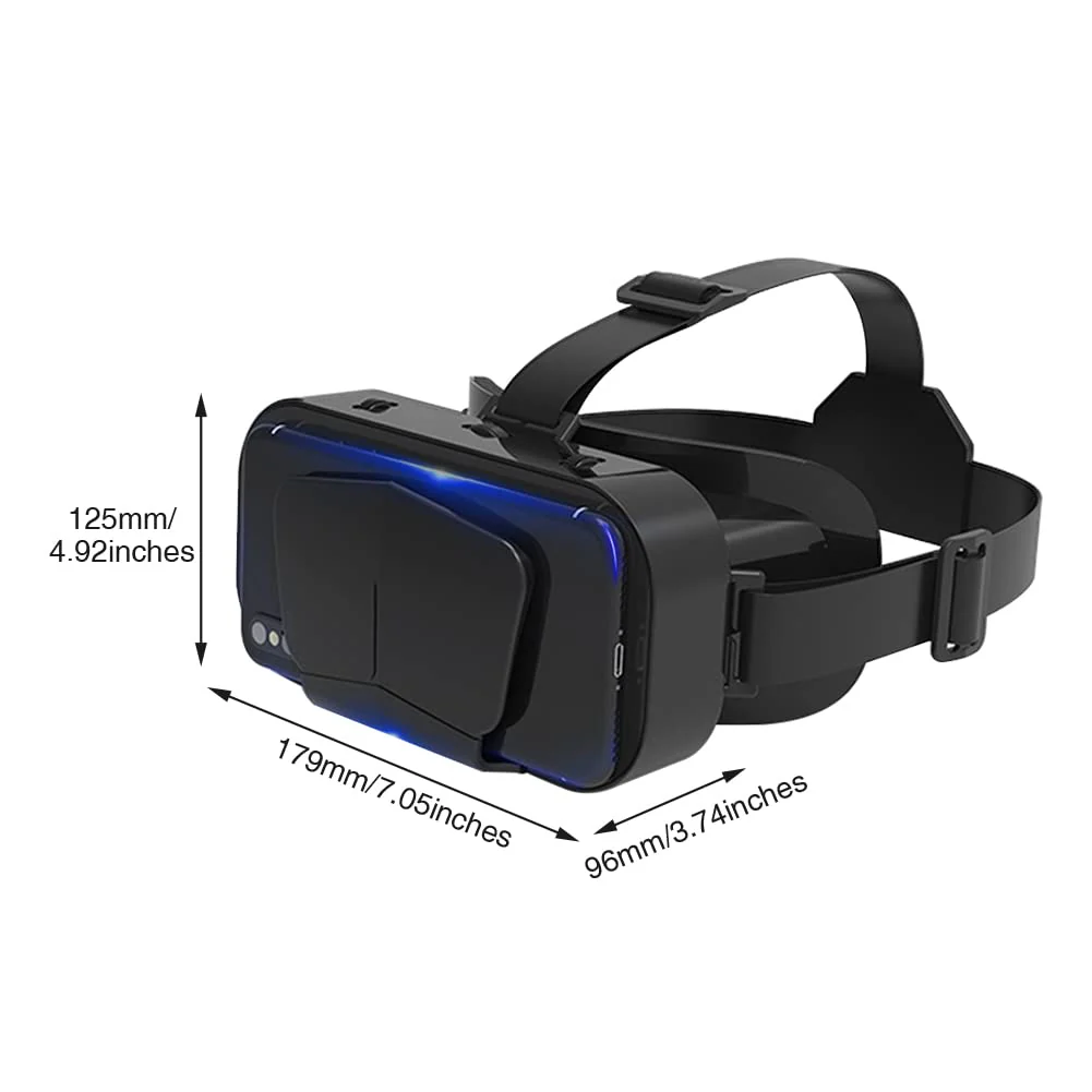 VR Headset 3D VR Glasses Universal Virtual Reality Goggles Support 360°Panorama Large Screen An-ti Bluelight Adjustable Pupil Distance Eye Protection VR Goggles for Movies Games Gift for Kids Adults - Image 9