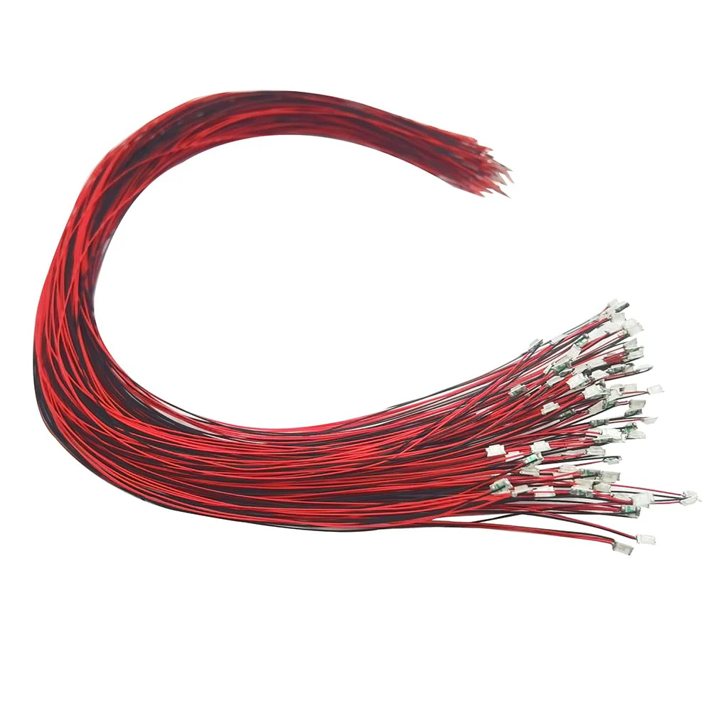 Vrabocry 0805 Orange SMD Micro 20 mA LED Diodes Soldered Mini LED Light Diode with 30 cm Long Micro Stranded Cables for DIY Model Making Decor Pack of 20 - Image 3