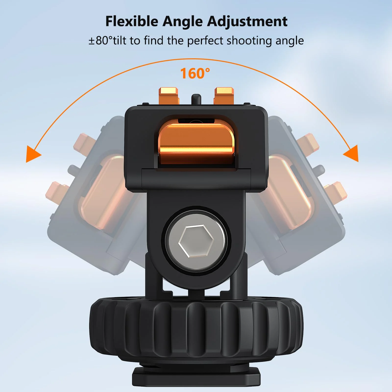 VRIG AC-44 Cold Shoe Adapter with Magnetic Quick Mount for Insta 360 Ace/Ace Pro 2, Action Camera Mount Adapter with 1/4" Thread Compatible DSLR Camera Hot Shoe, Tripod Accessories - Image 3