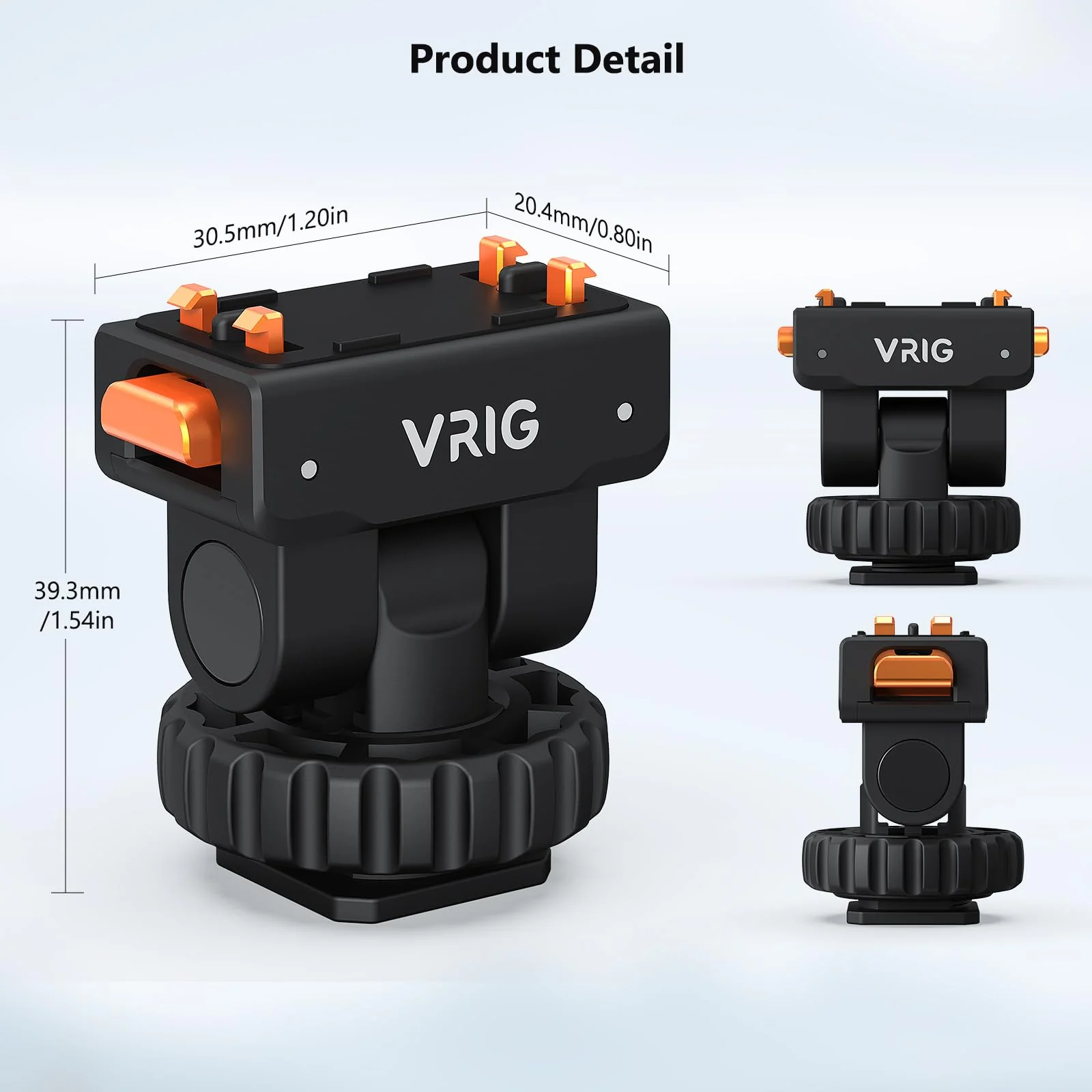 VRIG AC-44 Cold Shoe Adapter with Magnetic Quick Mount for Insta 360 Ace/Ace Pro 2, Action Camera Mount Adapter with 1/4" Thread Compatible DSLR Camera Hot Shoe, Tripod Accessories - Image 5