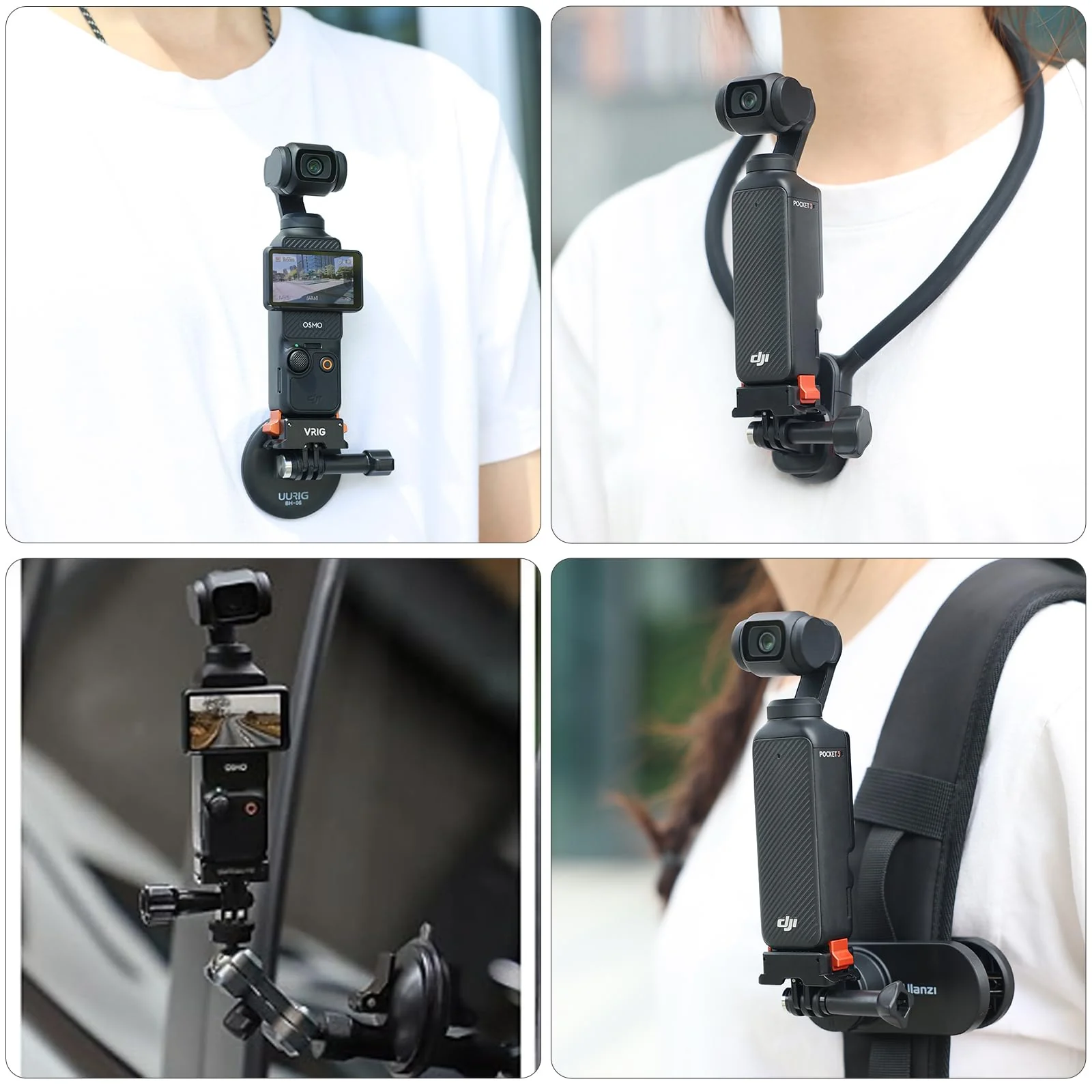 VRIG Adapter Base for DJI Osmo Pocket3,PULUZ Dock Desktop Base Aluminum Alloy Bracket for DJI Osmo Pocket3 Accessories, 1/4 Screw Hole for Tripod, Handle or Selfie Stick - Image 4