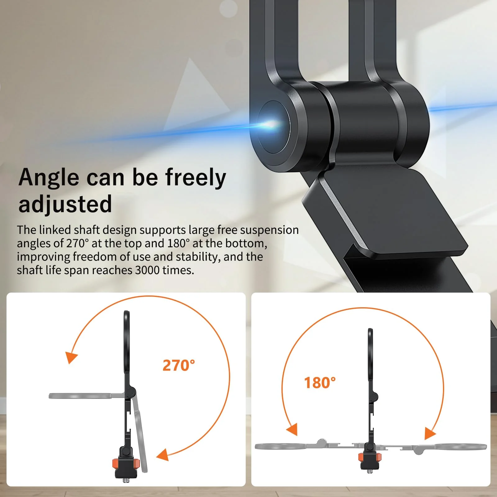 VRIG Phone Tripod Mount for MagSafe, Aluminum Magnetic Tripods Phone Mount Adapter with 1/4” Screw Thread & 3/8" for Magsafe Phone Adapter Compatible with iPhone 16 15 14 13 12 Series - Image 3
