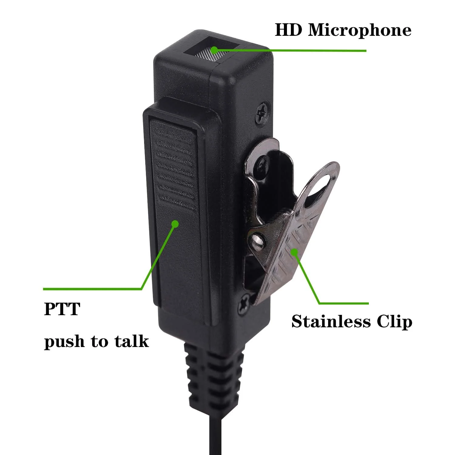 VX-261 Earpiece with Mic for Motorola Vertex Standard Radio EVX-261 VX-231 EVX-531 EVX-534 VX-180 VX-298 VX-350 VX-351 Covert Acoustic Tube Headset with One Pair Medium Earmolds,2 Pack - Image 2