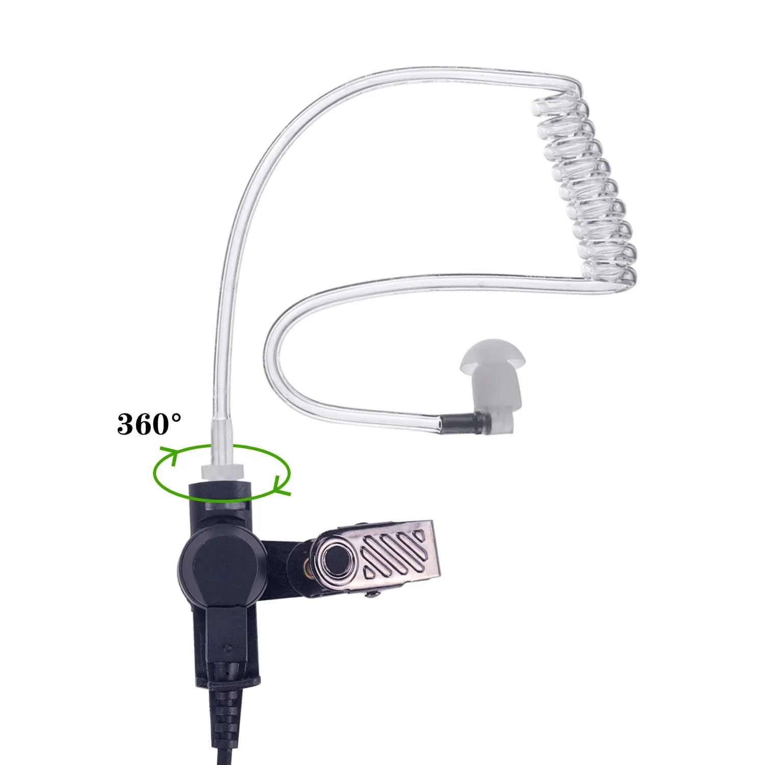 VX-261 Earpiece with Mic for Motorola Vertex Standard Radio EVX-261 VX-231 EVX-531 EVX-534 VX-180 VX-298 VX-350 VX-351 Covert Acoustic Tube Headset with One Pair Medium Earmolds,2 Pack - Image 3