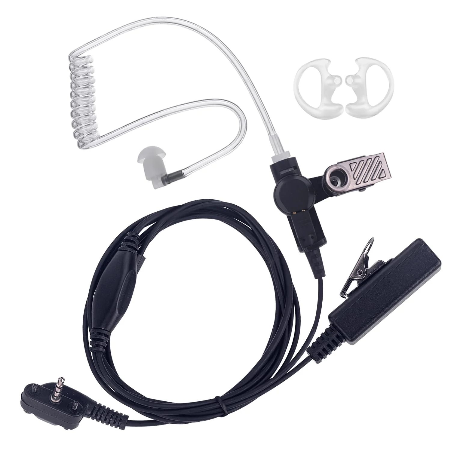 VX-261 Earpiece with Mic for Motorola Vertex Standard Radio EVX-261 VX-231 EVX-531 EVX-534 VX-180 VX-298 VX-350 VX-351 Covert Acoustic Tube Headset with One Pair Medium Earmolds,2 Pack - Image 9
