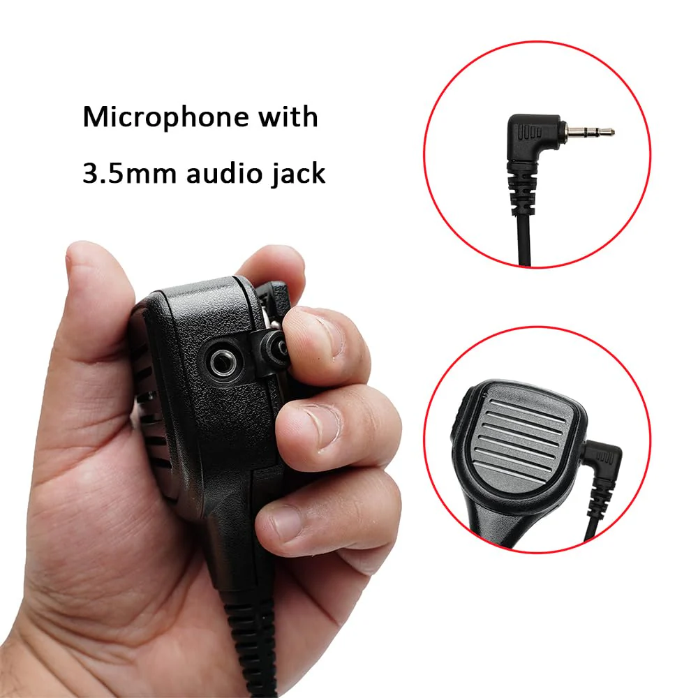 Vx-261 Mic Speaker Mic Shoulder Handheld Microphone with Reinforced Cable for Yaesu Vertex Standard VX-230 VX-231 VX-298 VX-350 VX-351 VX-180 EVX-531 2 Way Radio Walkie Talkie - Image 3