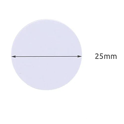 Waizmann.IDeaS 10x RFID Tag 125Khz Coin 25 mm Diameter PVC Transponder Waterproof Self-Adhesive (Not Writeable Only Read) - Image 3