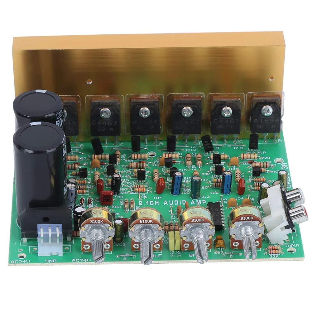 Walfront AC Dual 18-26V 2.1 Channel Subwoofer 300W Power Amplifier Board High Performance Bluetooth Audio Amplifier Board - Image 2