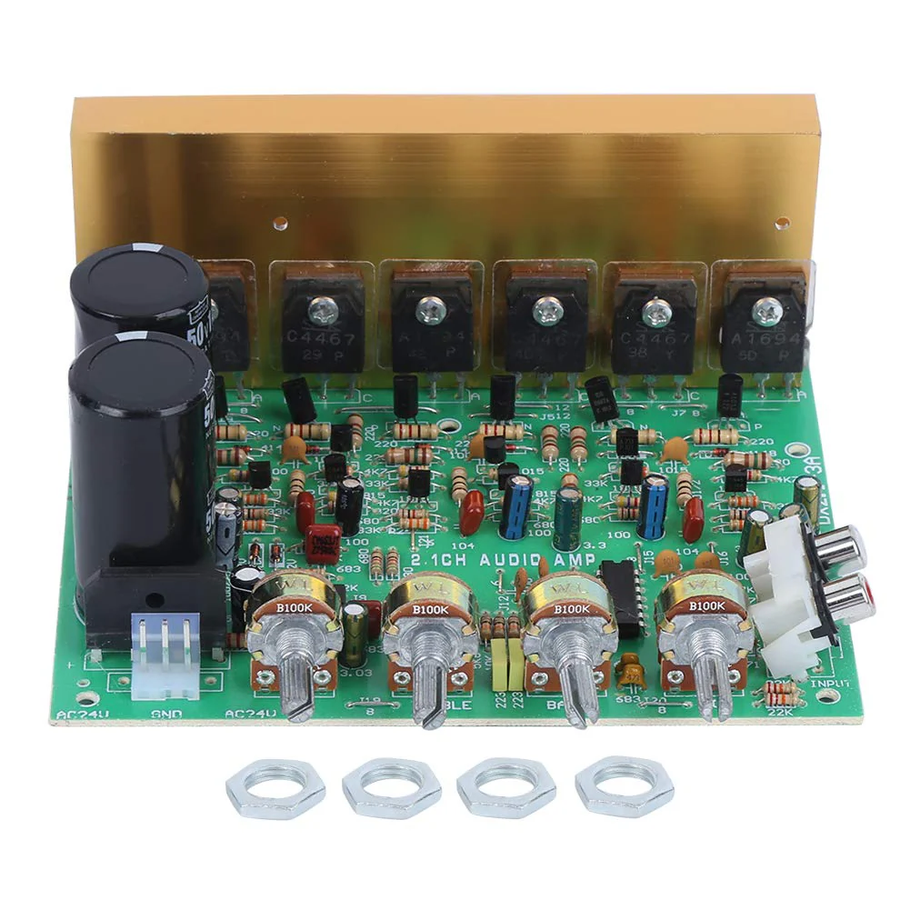 Walfront AC Dual 18-26V 2.1 Channel Subwoofer 300W Power Amplifier Board High Performance Bluetooth Audio Amplifier Board - Image 7