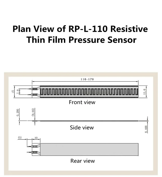 Walfront Pressure Sensor, RP-L-110 Resistive Thin Film Pressure Sensor Flexible Force Sensitive Resistance, 20g~10kg or More - Image 6