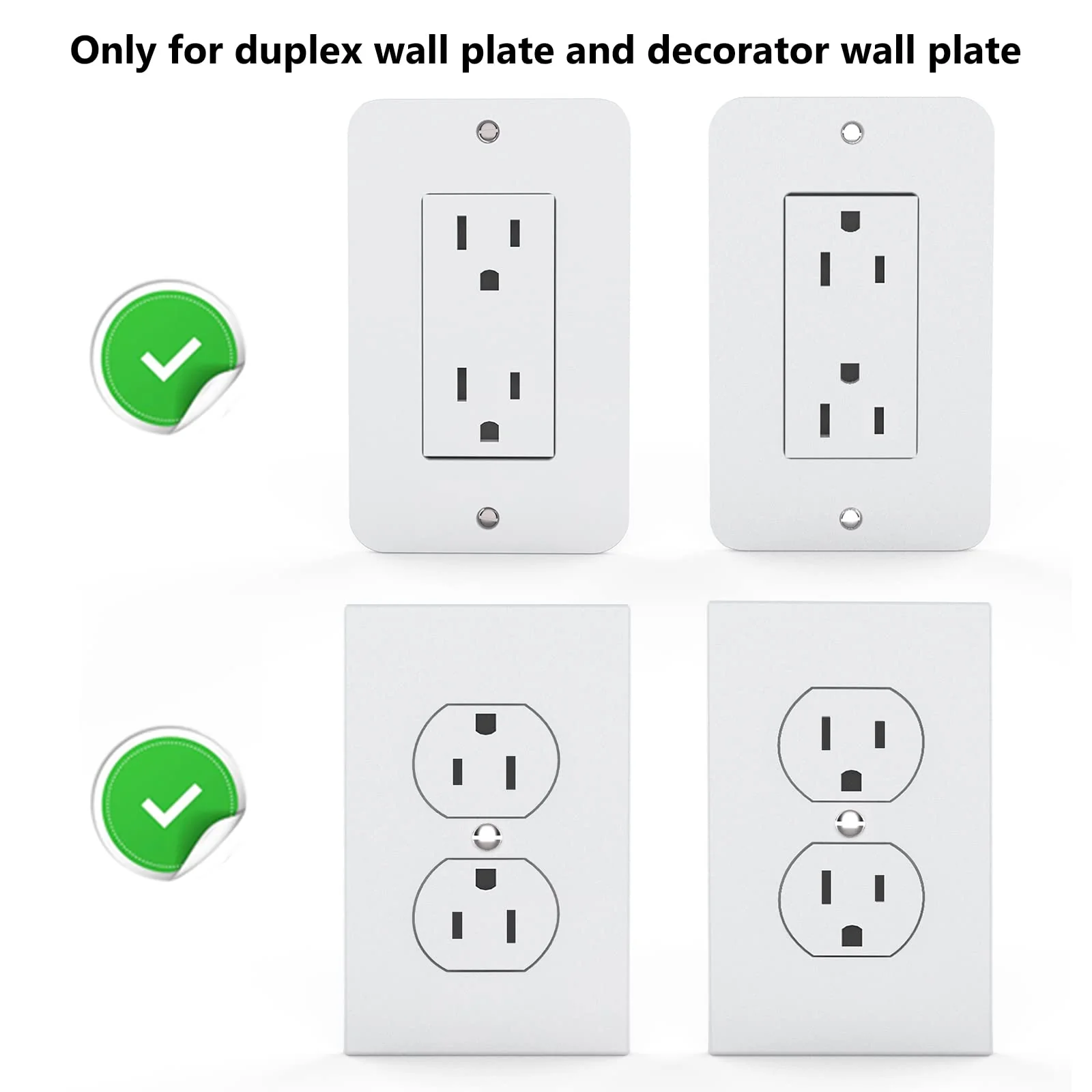 WALI Outlet Shelf Wall Holder,Bathroom Wall Shelf up to 10lbs Standard Vertical Duplex Wall Shelf Organizer for Smart Home Decor Space Saving Power Tools, Toothbrush (OLS002-W), 2 Pack, White - Image 8