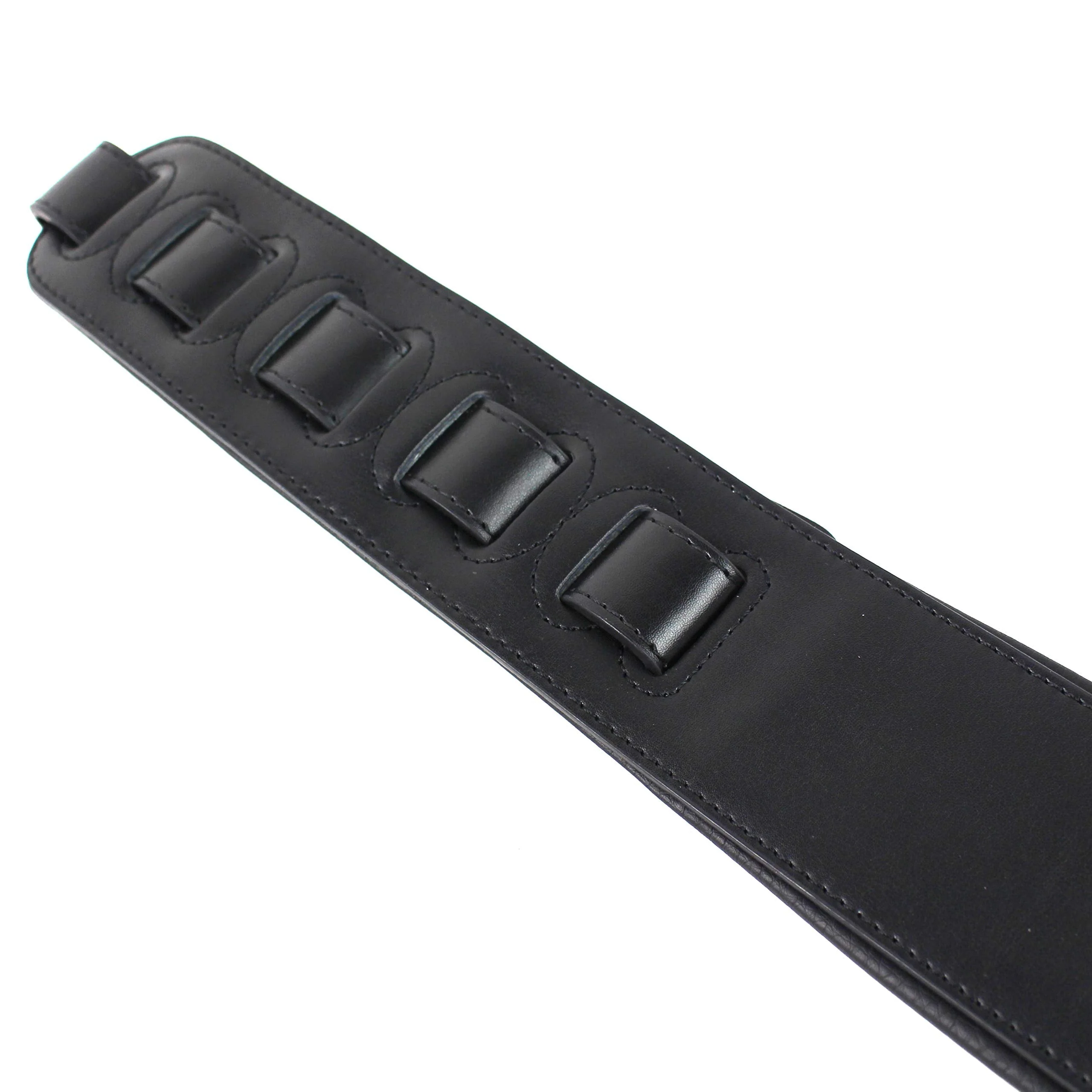 Walker And Williams KB-52-BLK Handmade Heritage Series Black Leather Guitar Strap With Hand Carved And Painted Mexican Coat Of Arms Design For Acoustic, Electric, And Bass Guitars - Image 7