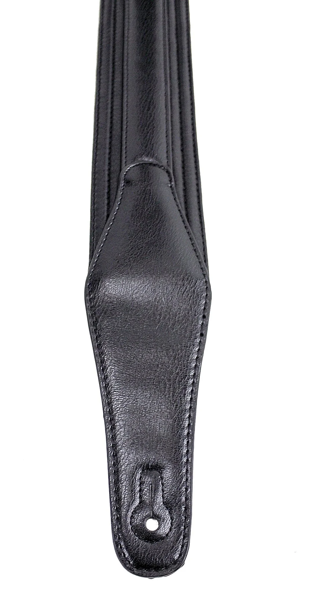Walker & Williams G-513 Black Multi Layer Handmade Guitar Strap with Padded Glove Leather Back For Acoustic, Electric, And Bass Guitars - Image 5