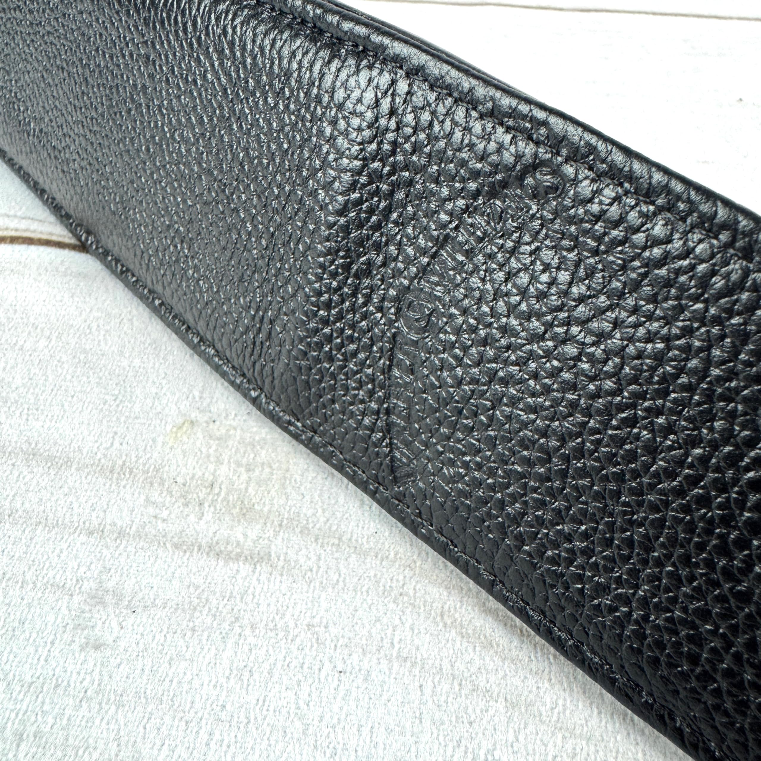 Walker & Williams LIH-2 Black And Brown Hand Carved Premium Leather Guitar Strap With Gold Earth Zodiac Star Design And Premium Padded Back For Acoustic, Electric, And Bass Guitars - Image 9