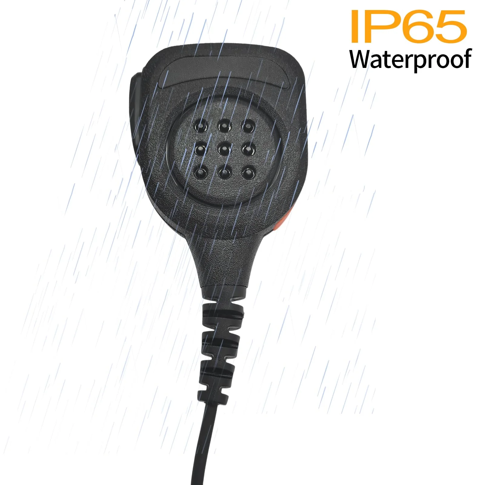 Walkie Talkie Shoulder Mic 3.5mm Screw in Speaker Microphone 3.5mm Jack for Motorola Vertex Standard Radio vx-261 vx261 vx 261 evx-261 evx s24 evx-s24 evx-534(IP65 Waterproof) (Black) Black - Image 2