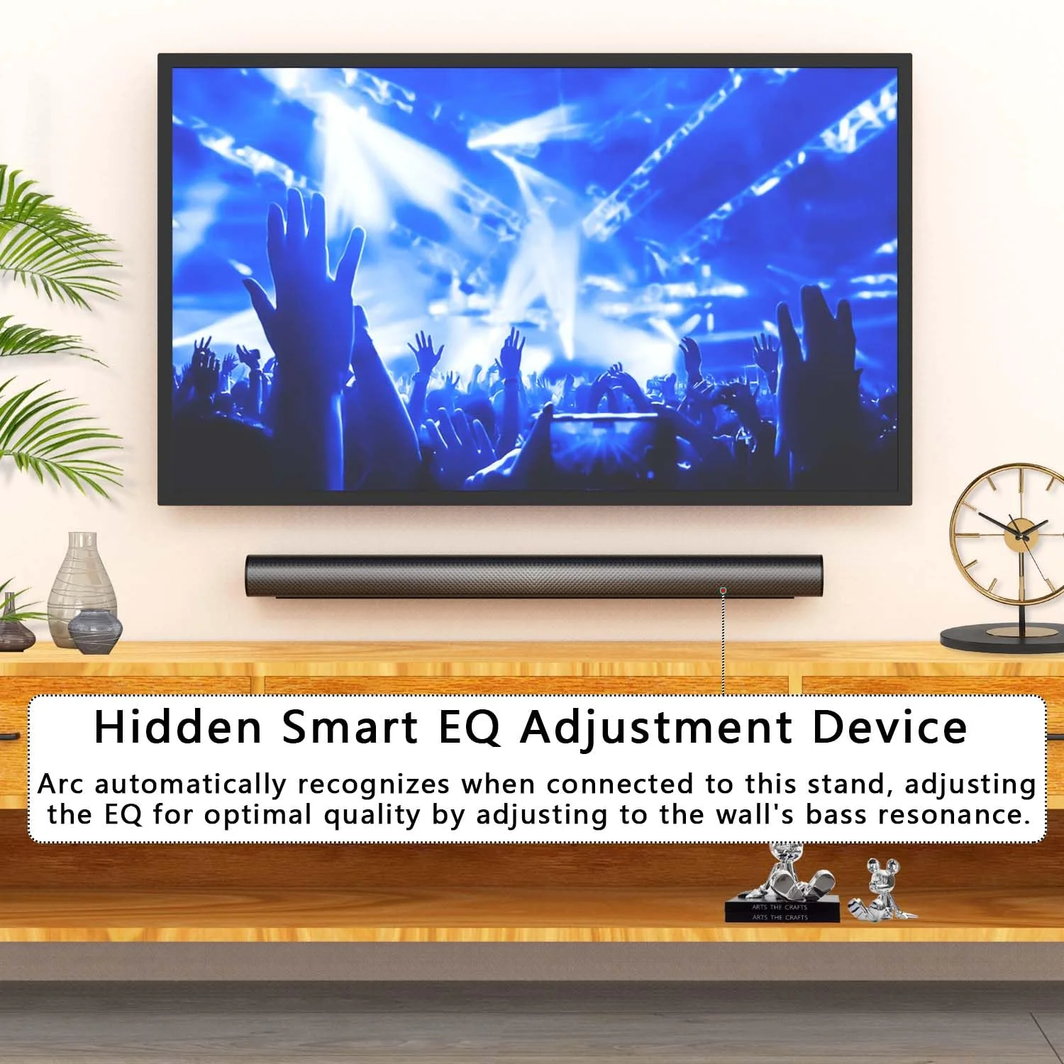 Wall Mount for Sonos Arc Soundbar (Black), Wall Mounts for Sonos Arc Sound Bar Mounts Under Tv, Hanging Mounting Bracket Compatible with for Sonos Arc Wall Mount Dark Black - Image 4