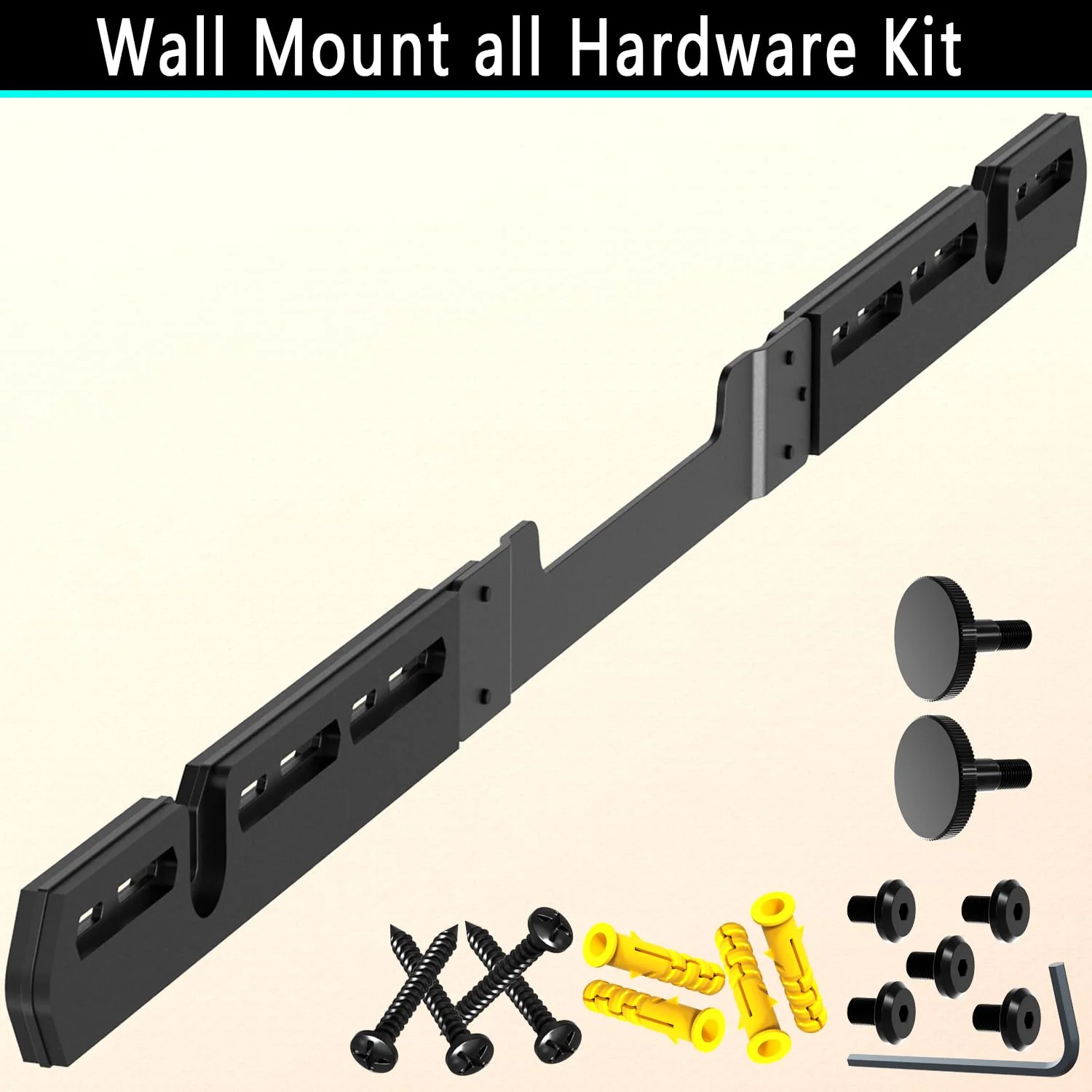 Wall Mount for Sonos Arc Soundbar (Black), Wall Mounts for Sonos Arc Sound Bar Mounts Under Tv, Hanging Mounting Bracket Compatible with for Sonos Arc Wall Mount Dark Black - Image 6