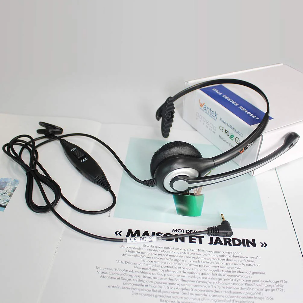 Wantek 2.5mm Telephone Headset with Mic Noise Cancelling, Office Phone Headset Compatible with AT&T ML17929 Panasonic Vtech RCA Uniden Cisco SPA Grandstream Polycom Cordless Dect Phones(F600J25) Monaural F600J25 - Image 6