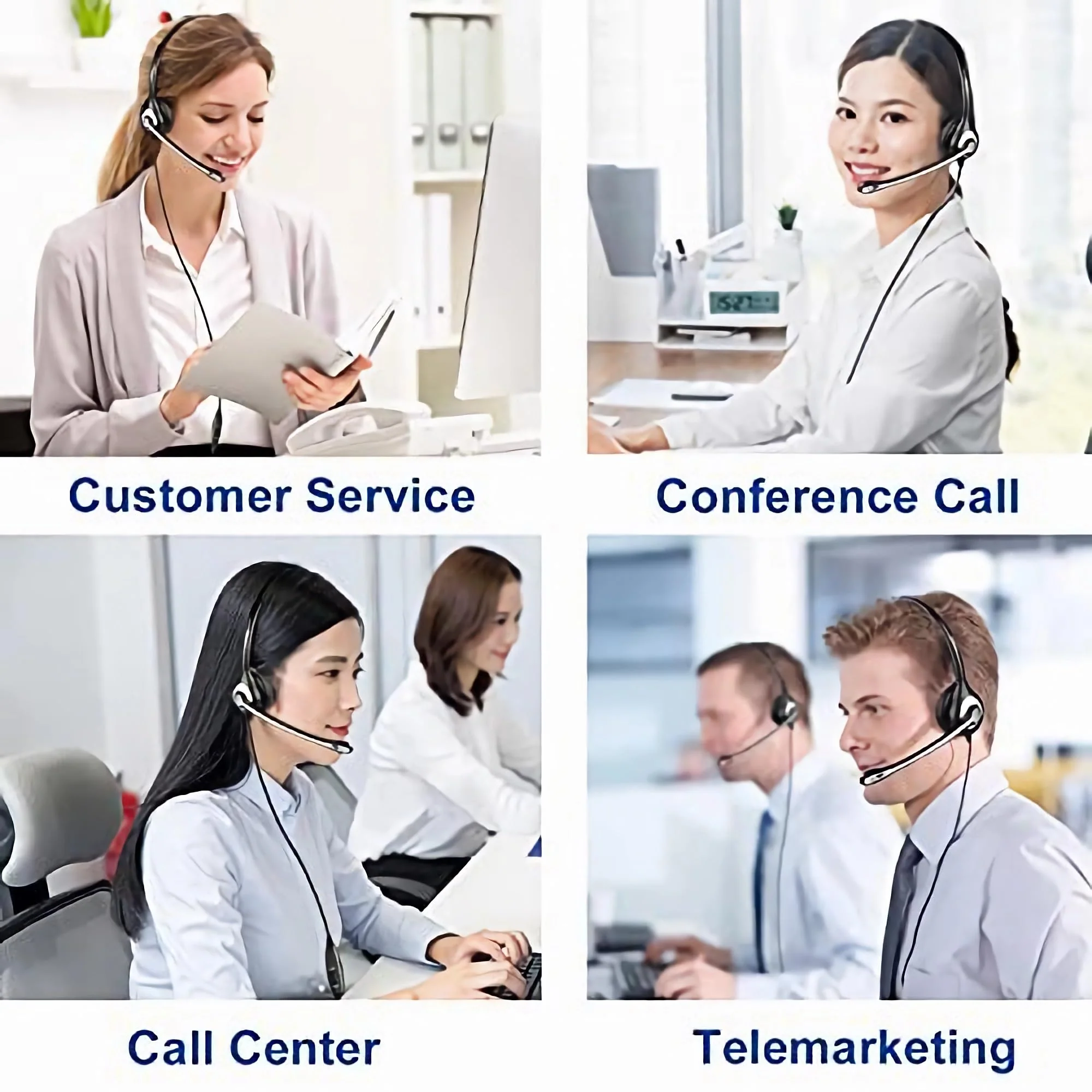 Wantek Cisco Phone Headset with Microphone Noise Cancelling, RJ9 Telephone Headsets Compatible with Cisco Office Phones 7940 7942 7945 7960 7962 7965 7811 7821 8811 8841 8845 8851 Plantronics M12 M22 - Image 6
