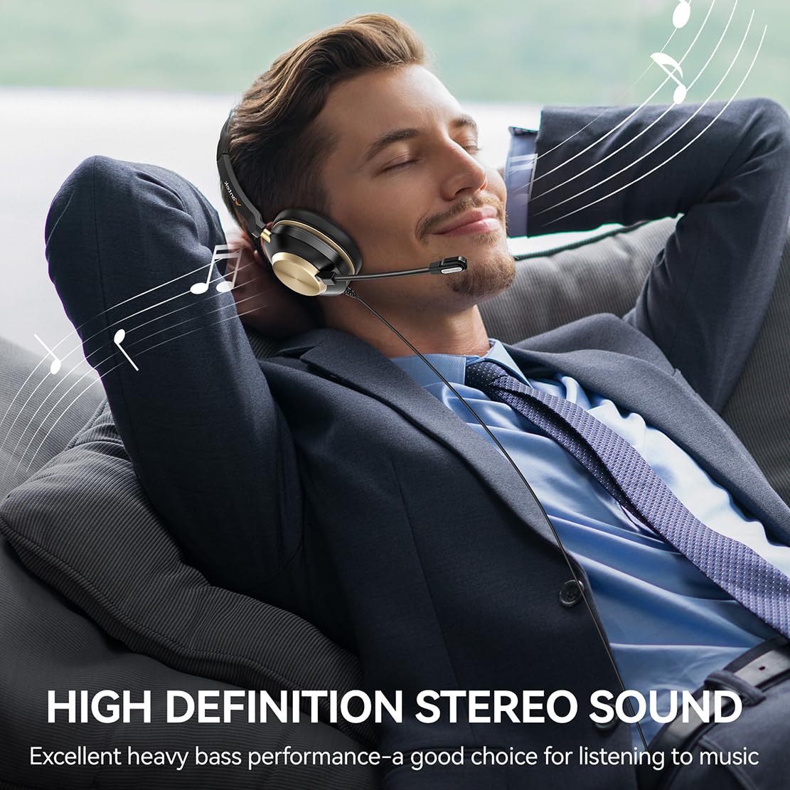 Wantek Headset with Mic, USB Headset with Microphone, Computer Headset with Noise Cancelling Microphone for Laptop PC, Mute in-line Controls 88USBC - Image 5