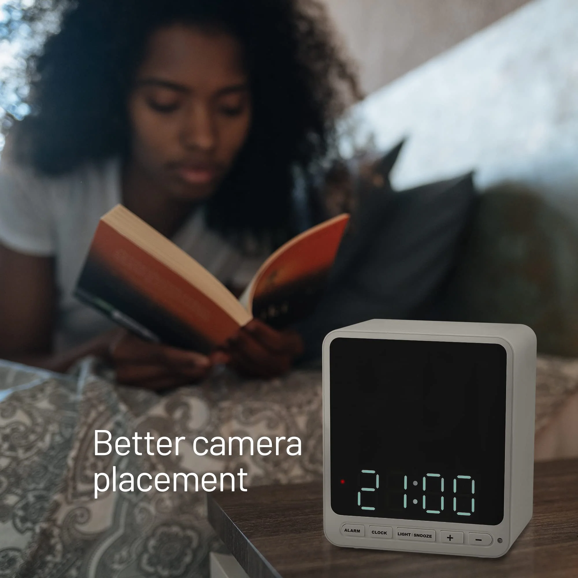 Wasserstein Alarm Clock Camera Case - Compatible with Wyze Cam V4/V3/V3 Pro/OG - Cover for Low-Key Camera Placement (White) (Camera NOT Included) for Wyze Cam - Image 3