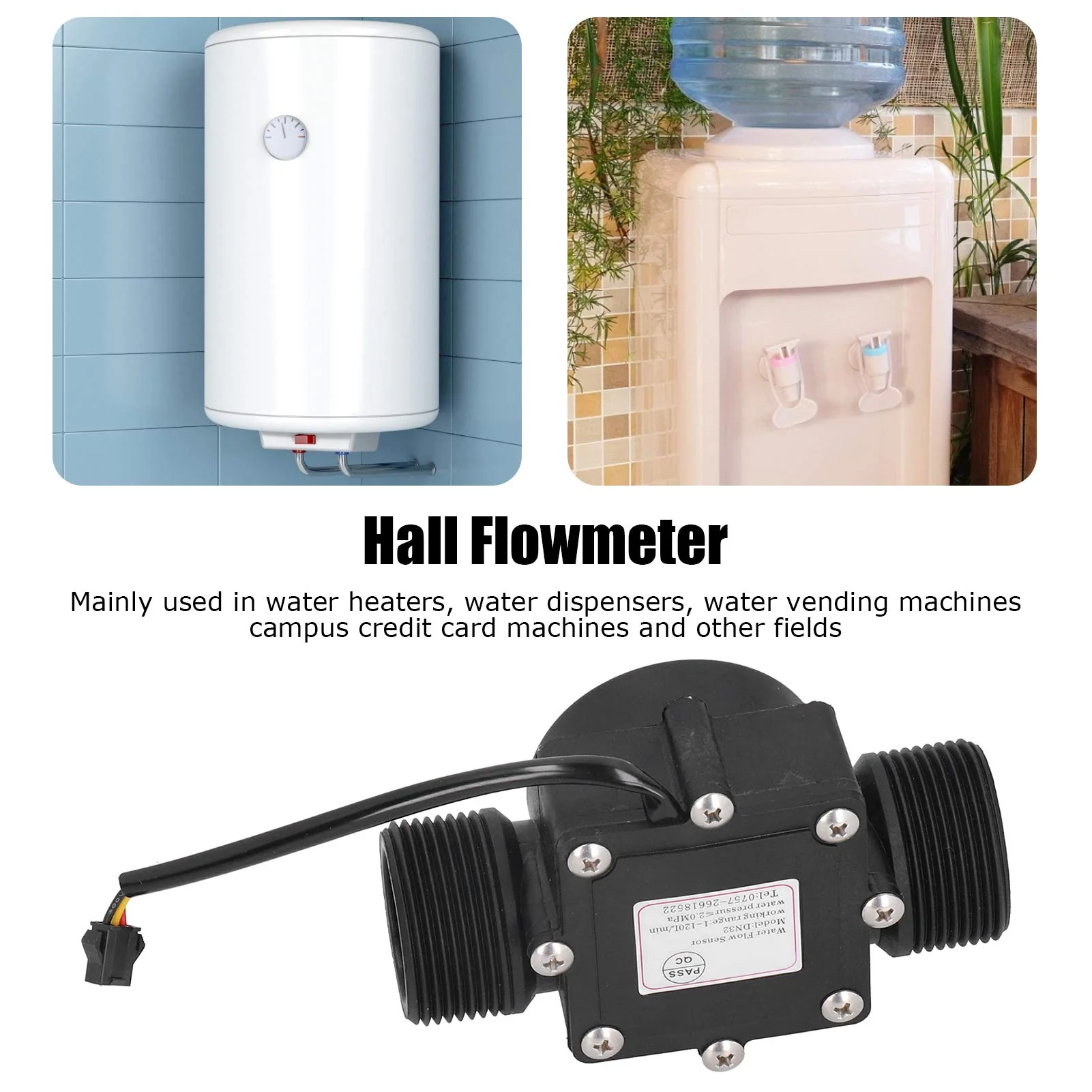 Water Flow Sensor YF-DN32 G1.25 in Service Water Flow Meter, Pipe Water Flow Meter, DC3-24V Hall Sensor - Image 4