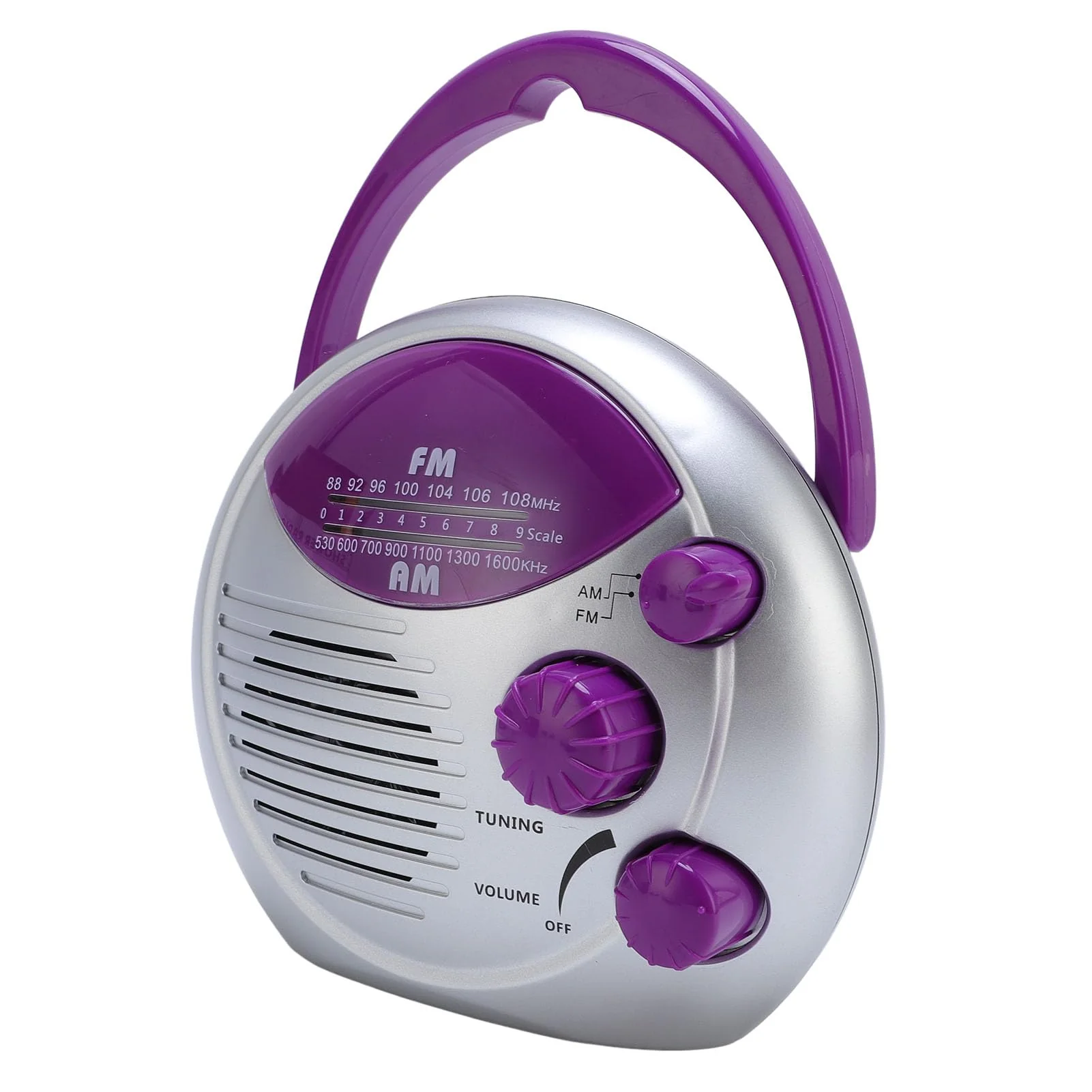 Water Proof Portable Shower Radio Hanging Bathroom AM FM Battery Powered for Kitchen Outdoor - Image 2