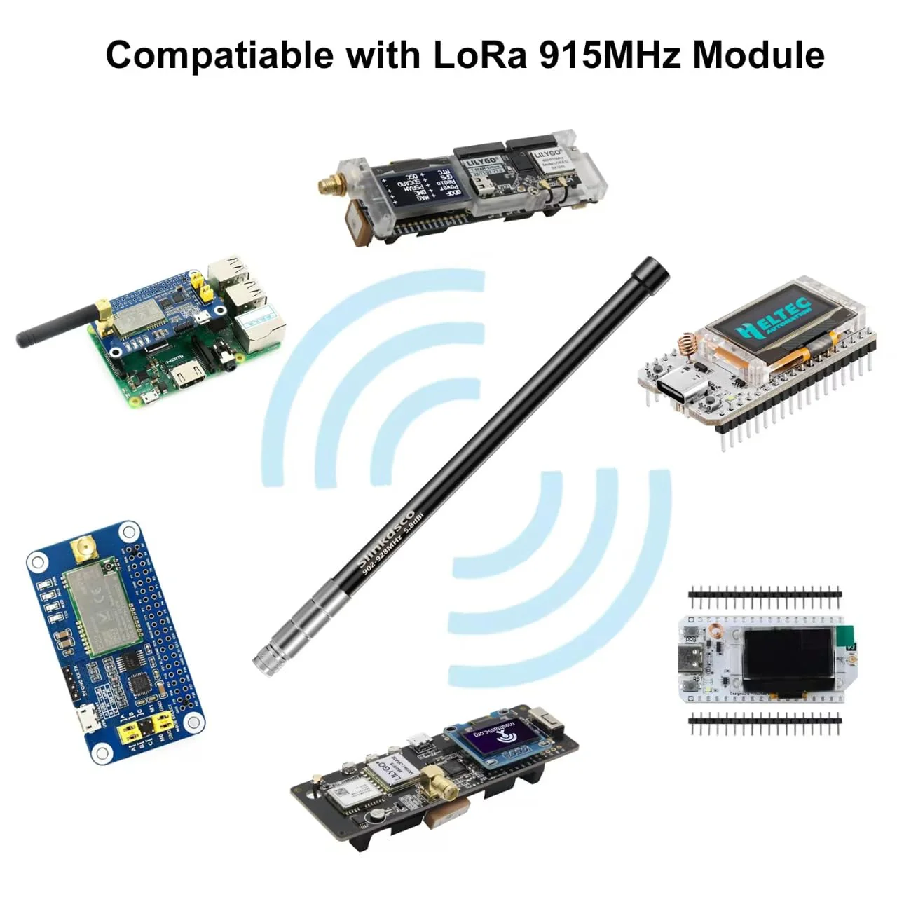 Waterproof 5.8dBi Meshtastic Lora 915MHz Node/Repeaters/Module Devices Fiberglass Antenna with N Male Connector & IPEX/u.fl Adapter Cable, Slinkdsco - Image 2