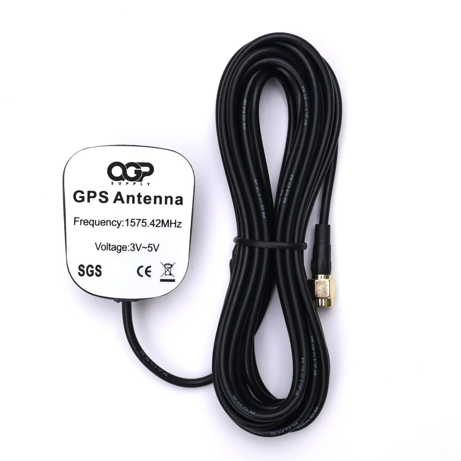 Waterproof GPS Active Antenna, Magnetic Base, 28dB Gain, 3-5VDC, SMA - Image 2
