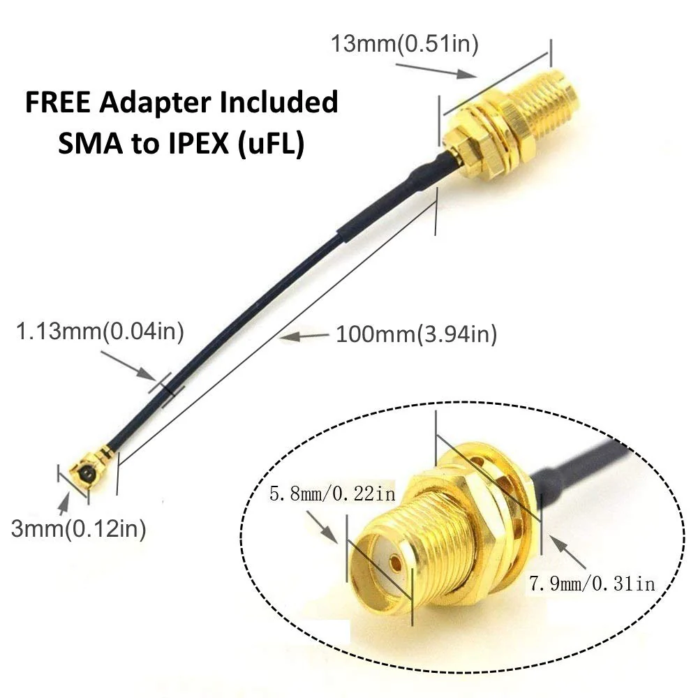 Waterproof GPS Active Antenna, Magnetic Base, 28dB Gain, 3-5VDC, SMA - Image 3