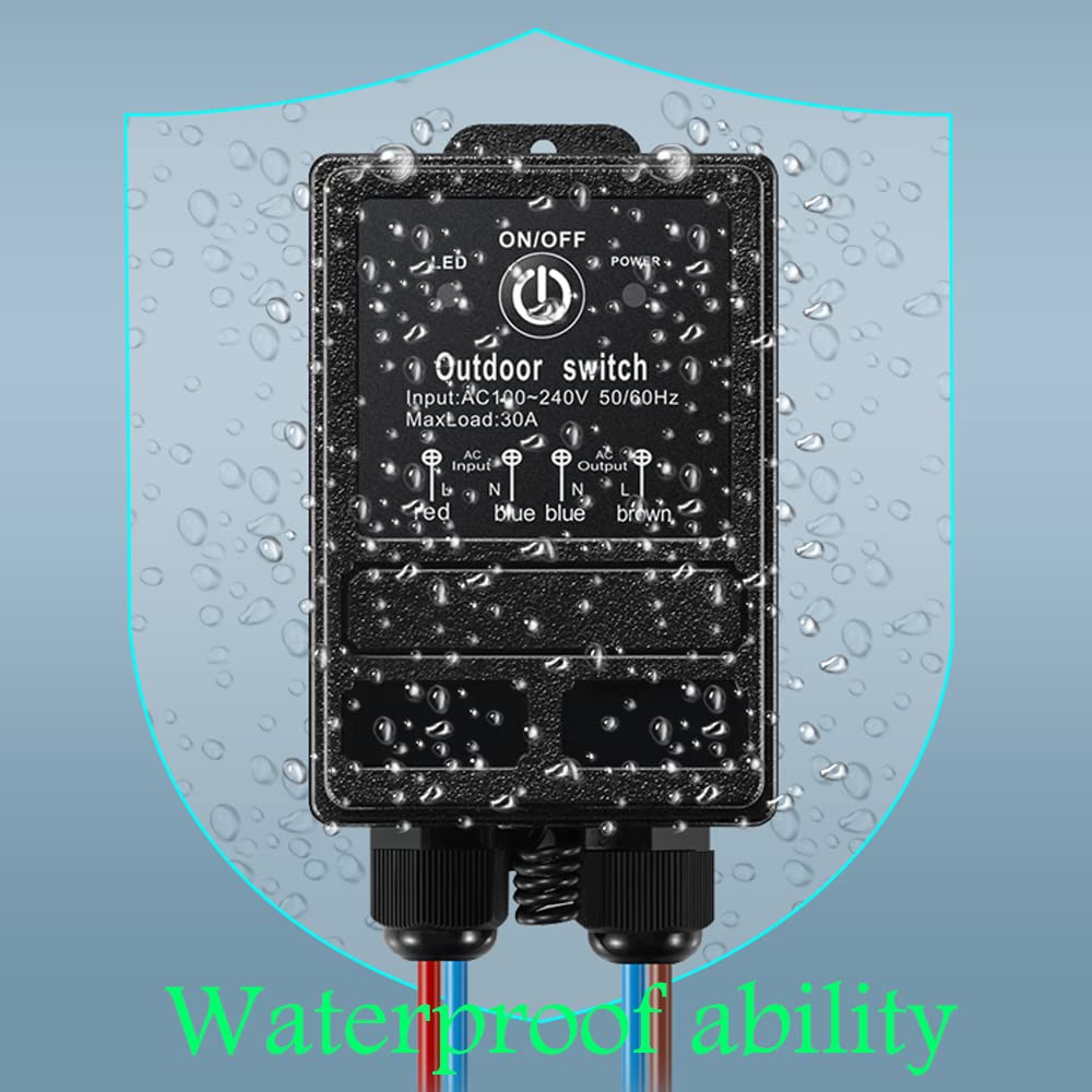 Waterproof Remote Control Relay Switch, 328ft Long Range Wireless Remote Switch,DC 12V-72V Relay RF Remote Control Switches for Outdoor Light - Image 3