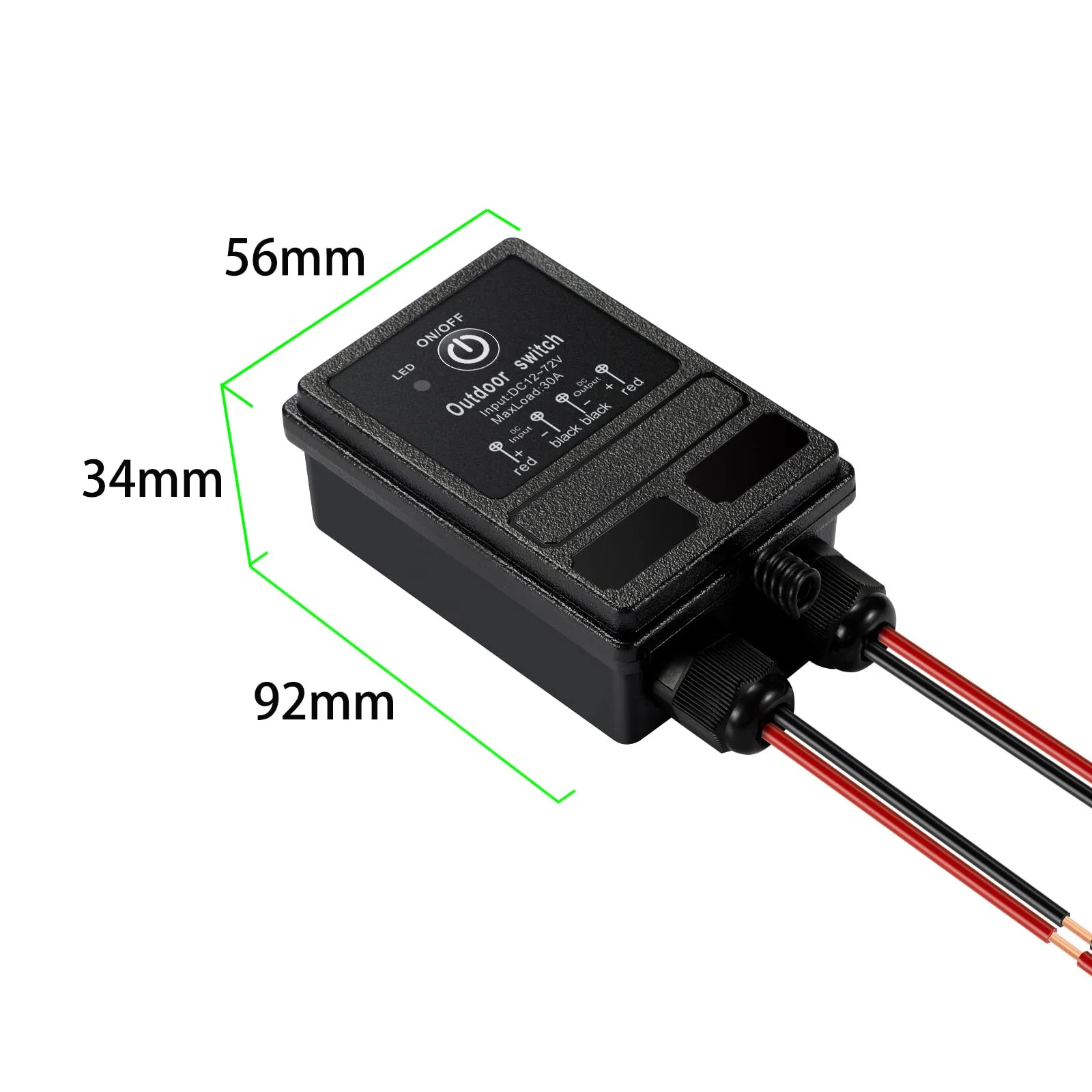 Waterproof Remote Control Relay Switch, 328ft Long Range Wireless Remote Switch,DC 12V-72V Relay RF Remote Control Switches for Outdoor Light - Image 6