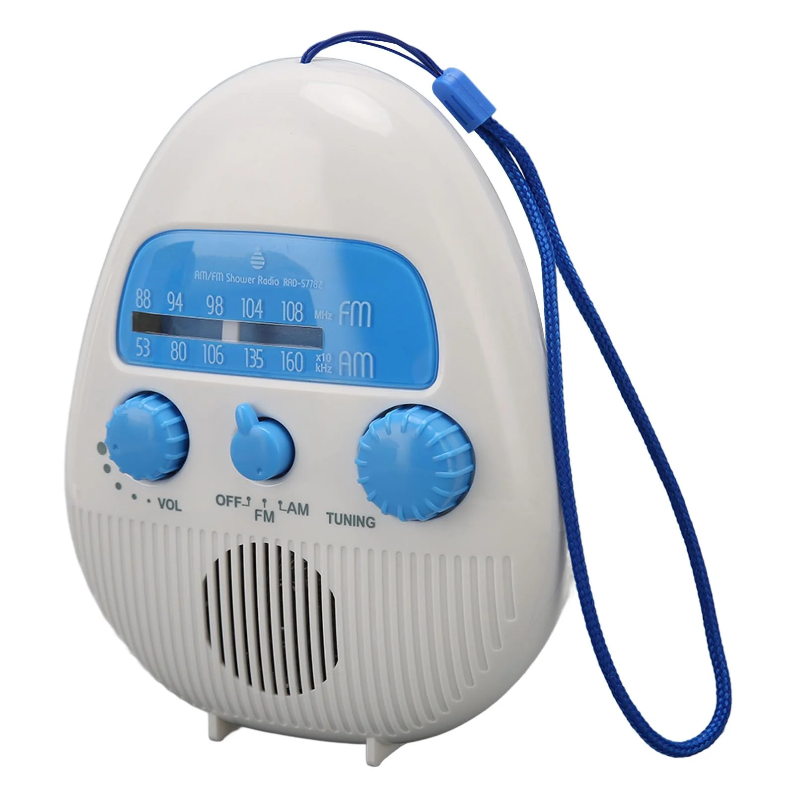 Waterproof Shower Radio, Waterproof AM FM Radio, Portable ABS Bathroom Radio Built in Speaker Battery Operated Shower Radio - Image 9