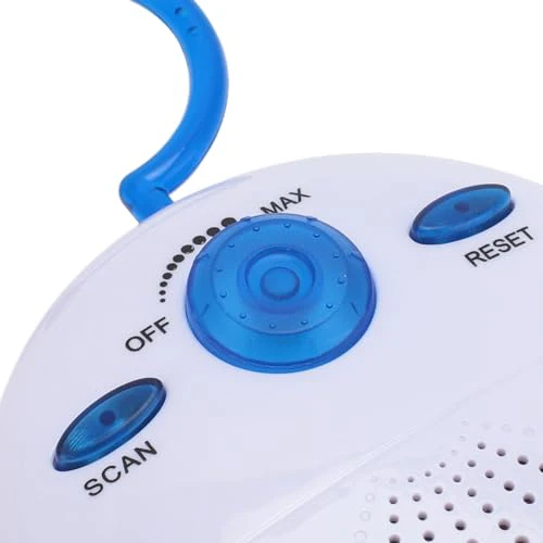 Waterproof Shower Radio, Waterproof Portable FM Radio Speaker with Top Handle, 360 HD Surround Sound Mini Speaker for Bathroom Outdoor Use, Up to 12 Hours of Play - Image 8