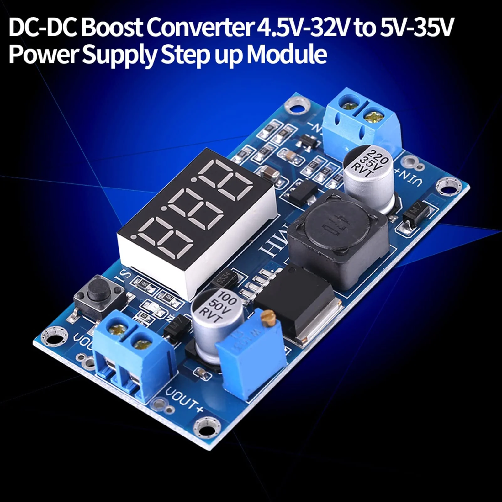Watris Veiyi Voltage Regulator Adjustable, DC-DC 4.5V-32V to 5V-35V Converter, Step Up Module Boost Converter, Power Supply - Image 4