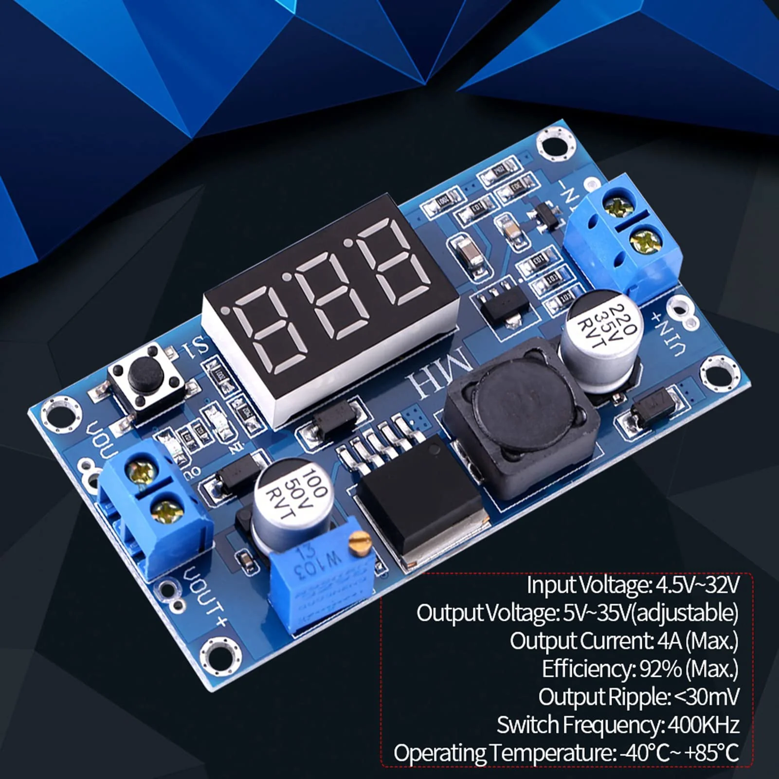 Watris Veiyi Voltage Regulator Adjustable, DC-DC 4.5V-32V to 5V-35V Converter, Step Up Module Boost Converter, Power Supply - Image 5