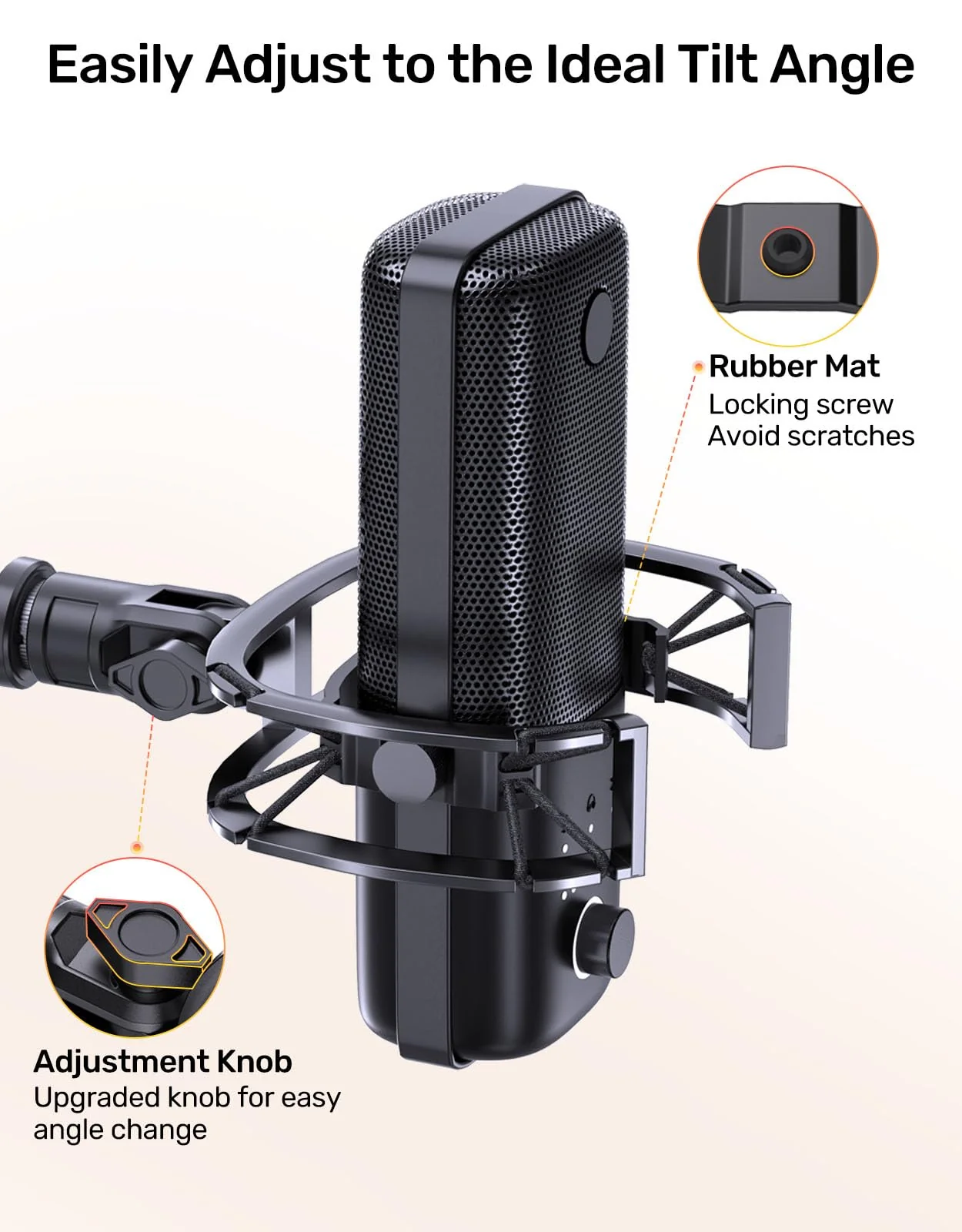 Wave Microphone Shock Mount - Custom Built for Elgato Wave 1/3, Aluminum Frame & Reinforced Suspension for Max Vibration Isolation, Shock Mounts Holder Clip Ideal for Youtubers, Podcasters and Gamers Wave Shock Mount - Image 5