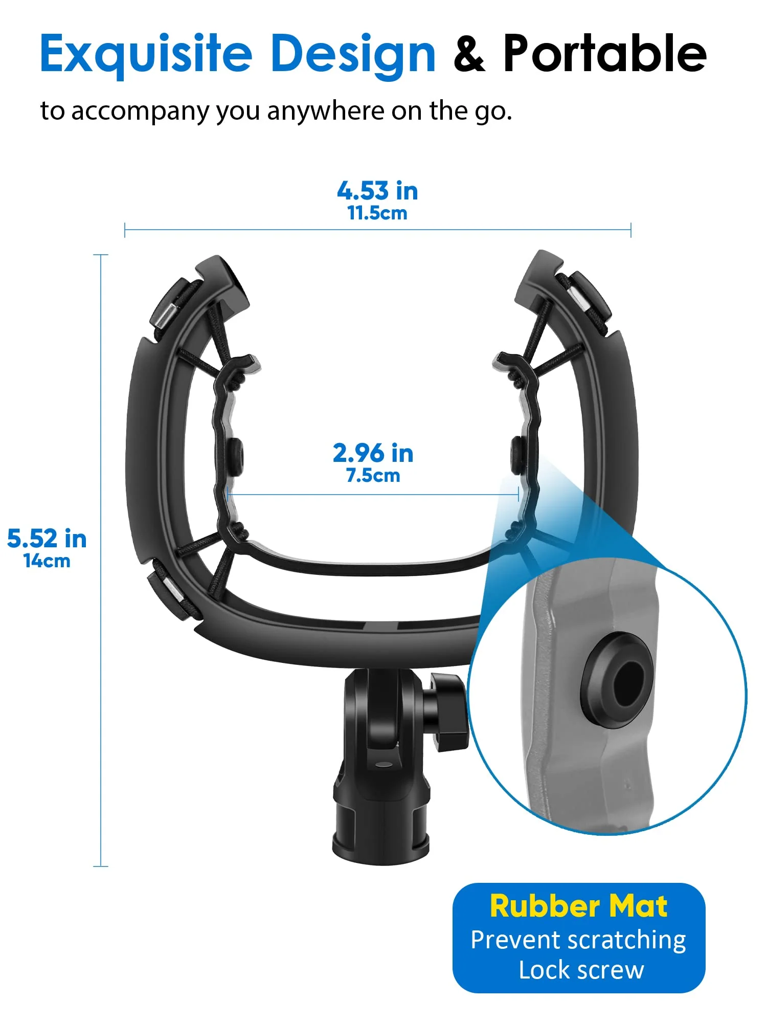 Wave Shock Mount, [Custom Built for Wave Mic] Anti-Vibration Suspension Shock Mount Holder Clip Compatible with Elgato Wave:1 and Wave:3 Microphones - Image 5