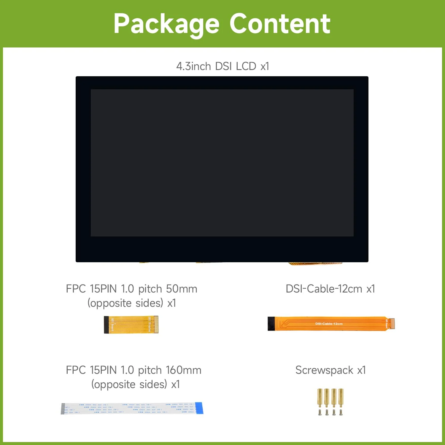 waveshare 4.3inch Capacitive Touch Display Compatible with Raspberry Pi 5/4B/3B+/3A+/3B/2B/B+/A+/CM3/3+/4 800×480 Resolution IPS Wide Angle MIPI DSI Interface 4.3inch DSI LCD - Image 2