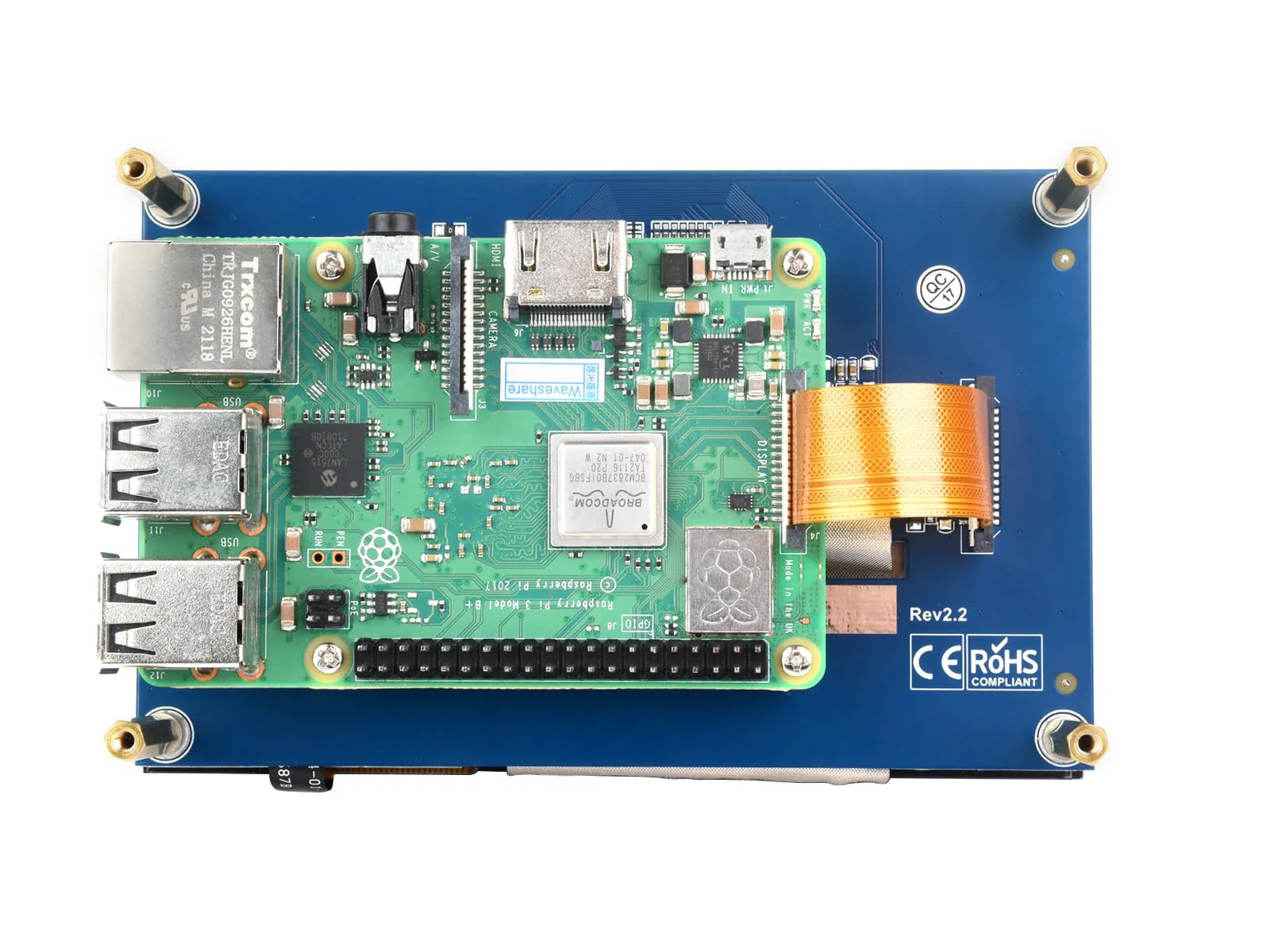 waveshare 5inch Capacitive Touch Display Compatible with Raspberry Pi 5/4B/3B+/3A+/3B/2B/B+/A+/CM3/3+/4 800×480 Resolution DSI Interface - Image 7