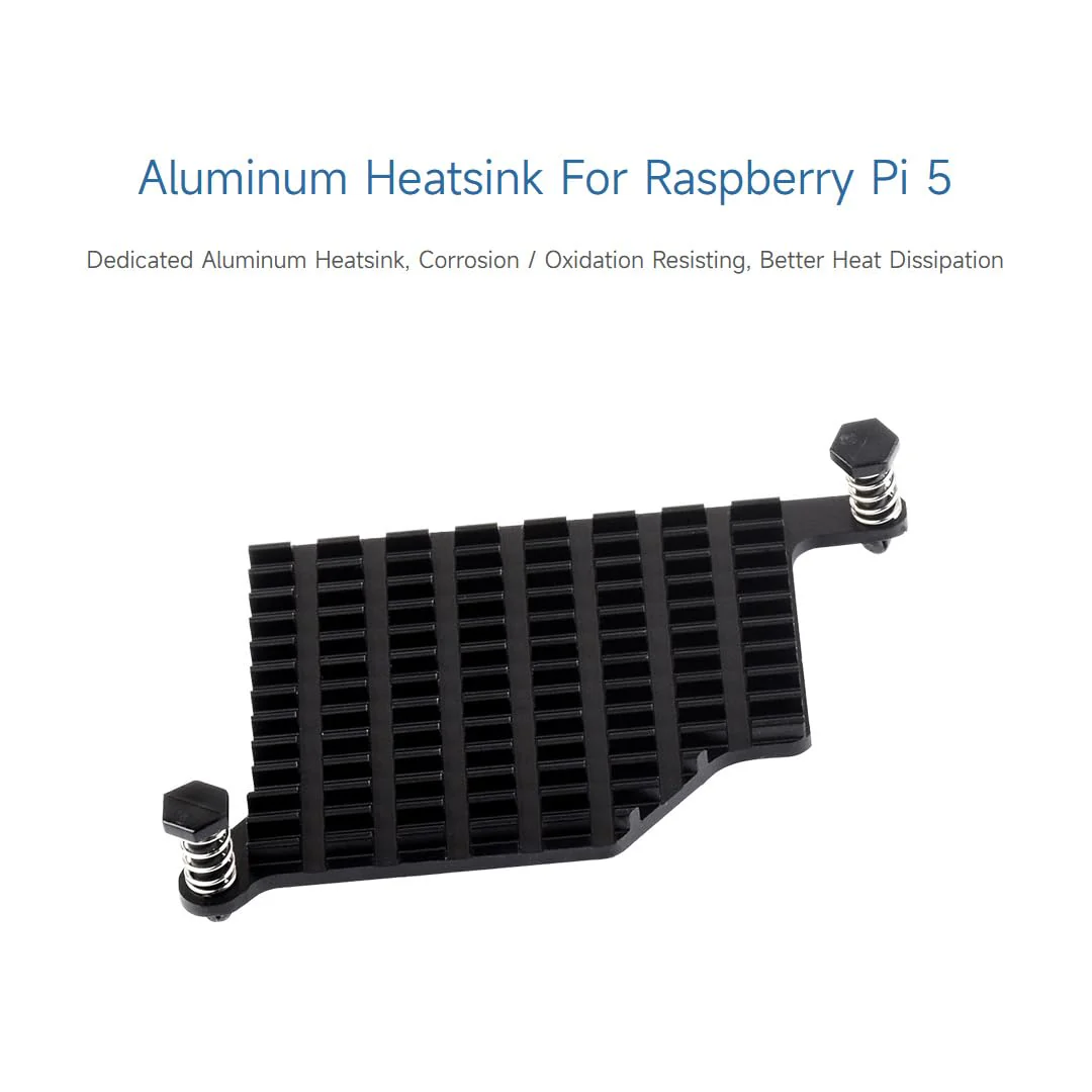 Waveshare Aluminum Heatsink for Raspberry Pi 5, with Thermal Pads and Spring-Loaded Push Pins - Image 3
