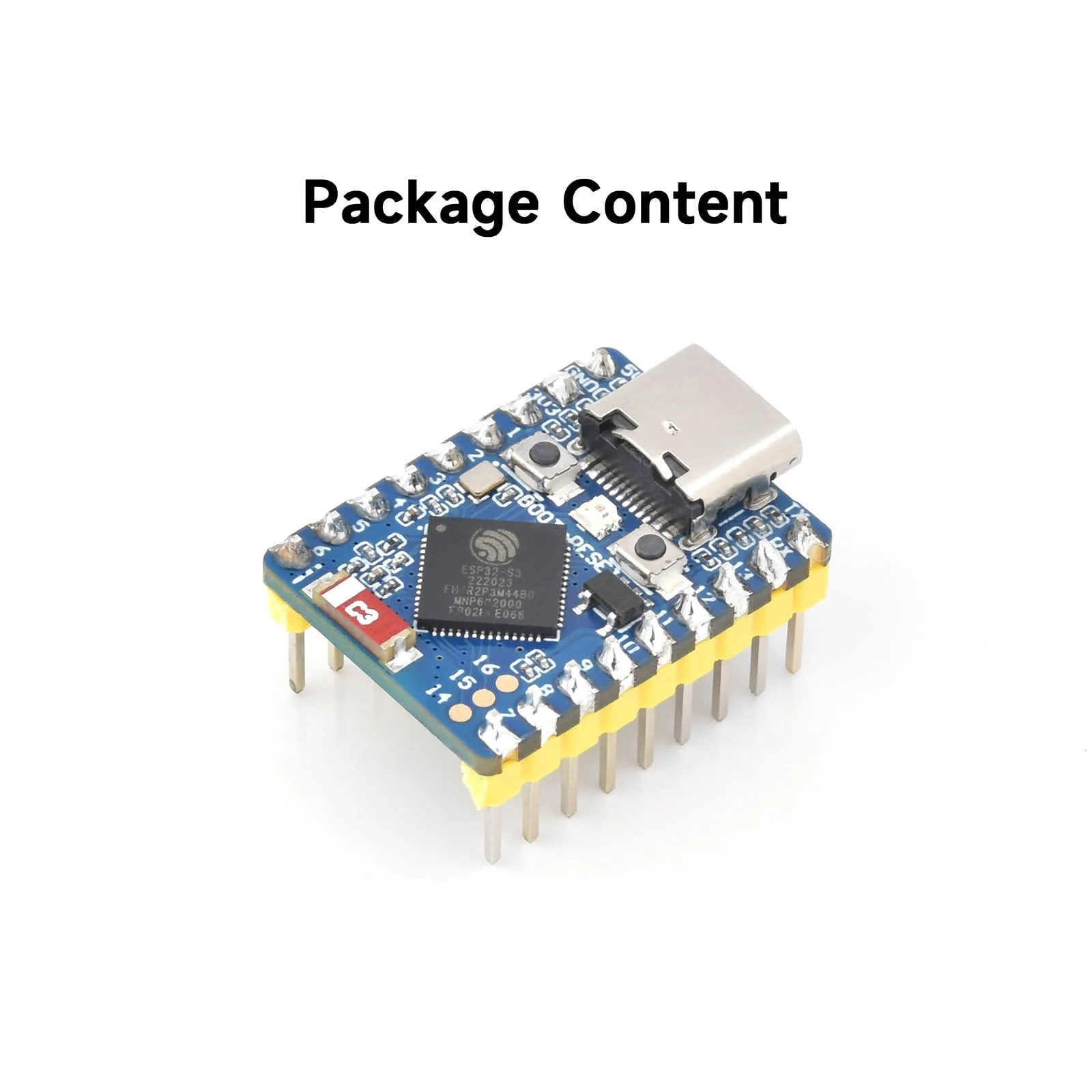 Waveshare ESP32-C3 Mini Development Board, Based On ESP32-C3FN4 Single-Core Processor, 160MHz Running Frequency, 2.4GHz Wi-Fi & Bluetooth 5 with Pre-soldered Header - Image 2
